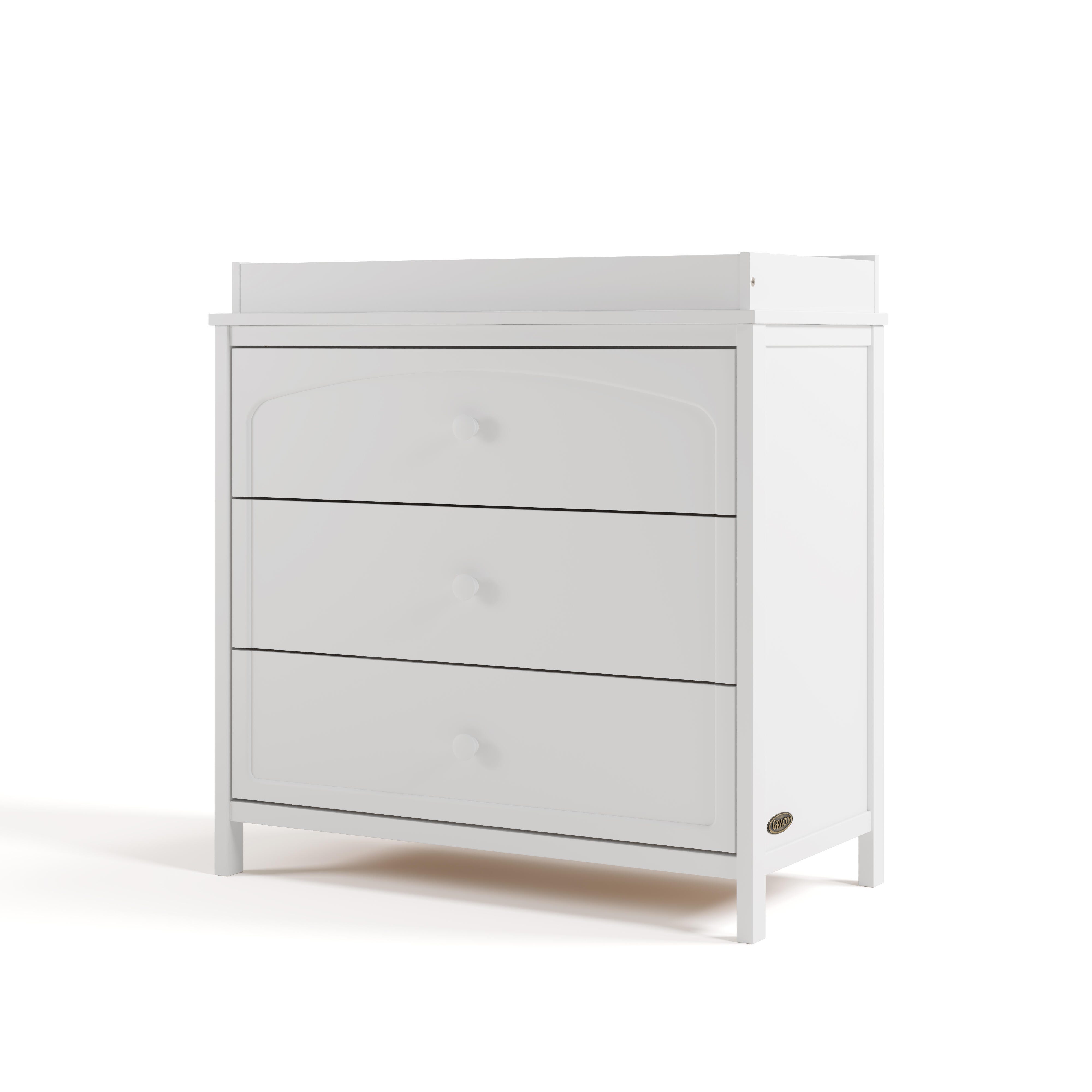 Graco Olivia 3 Drawer Chest with Changing Topper, White, large