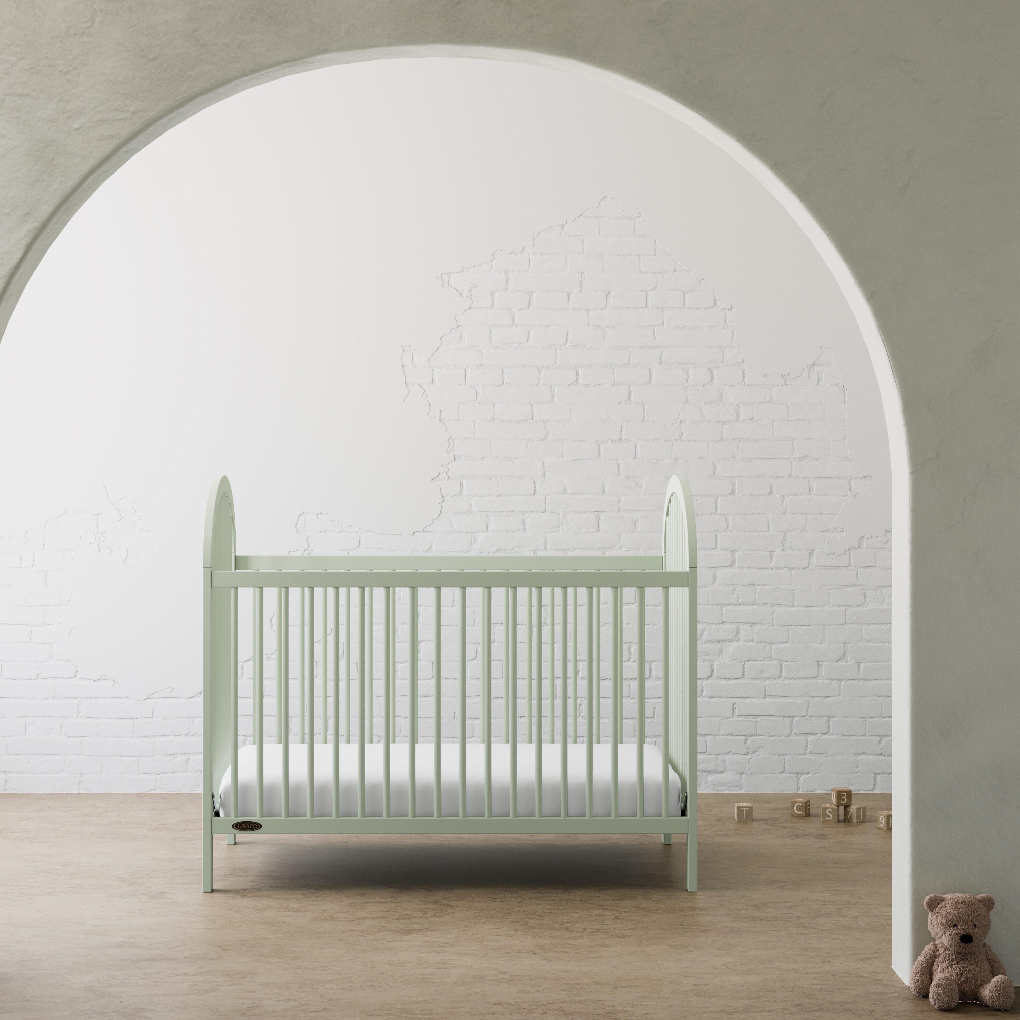 Graco Olivia 3-in-1 Convertible Crib, Sage, large