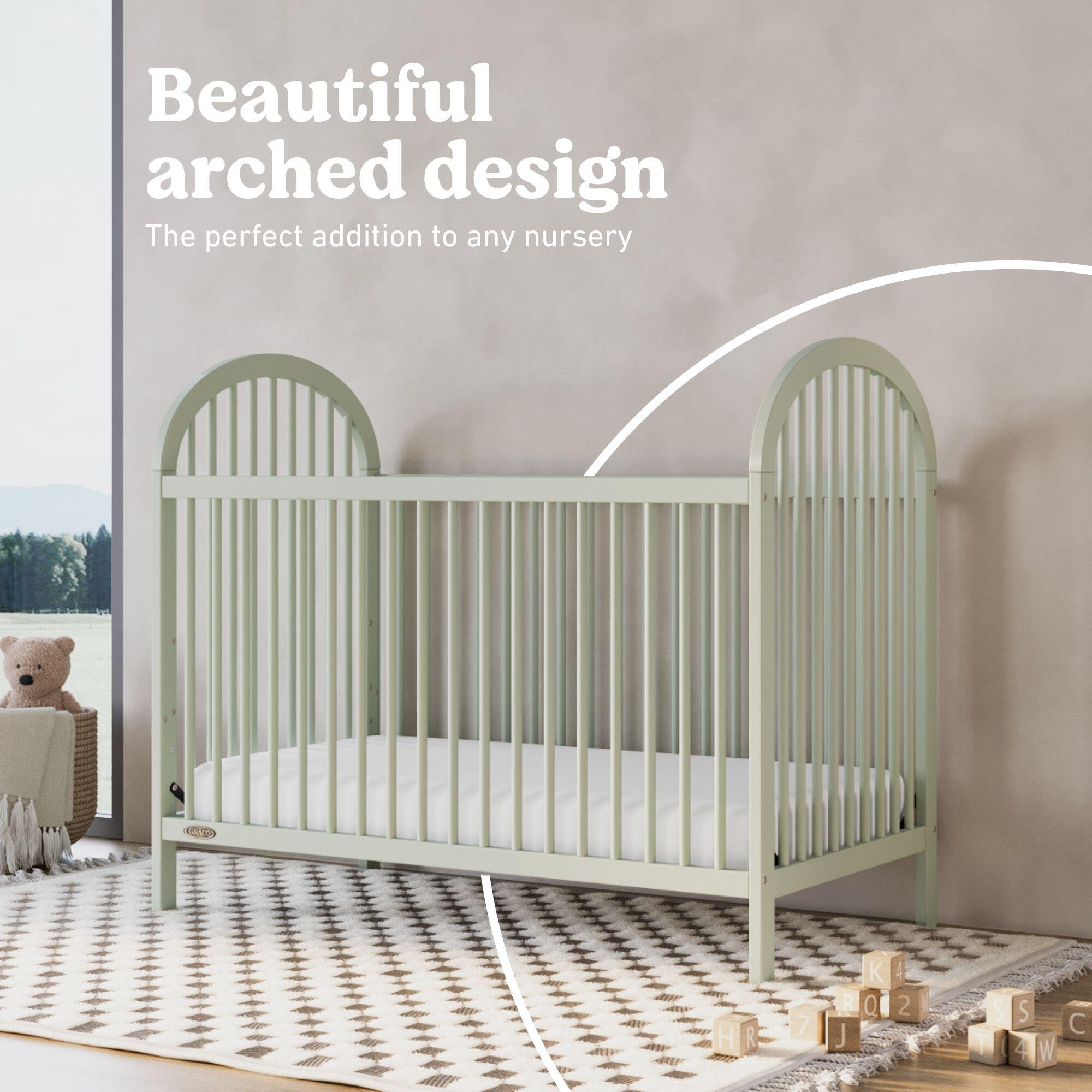 Graco Olivia 3-in-1 Convertible Crib, Sage, large