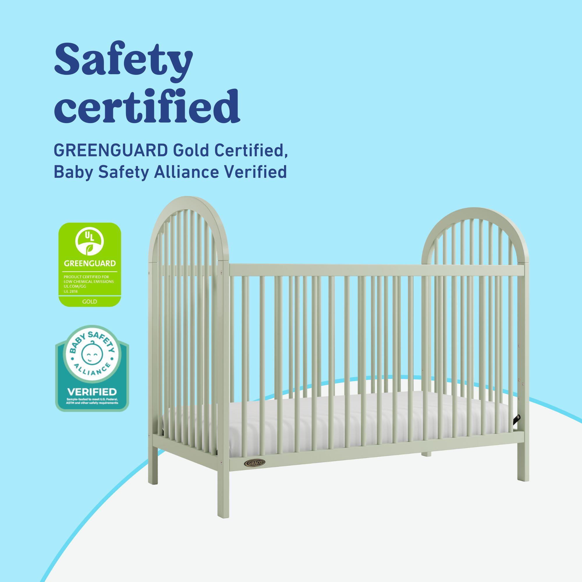 Graco Olivia 3-in-1 Convertible Crib, Sage, large