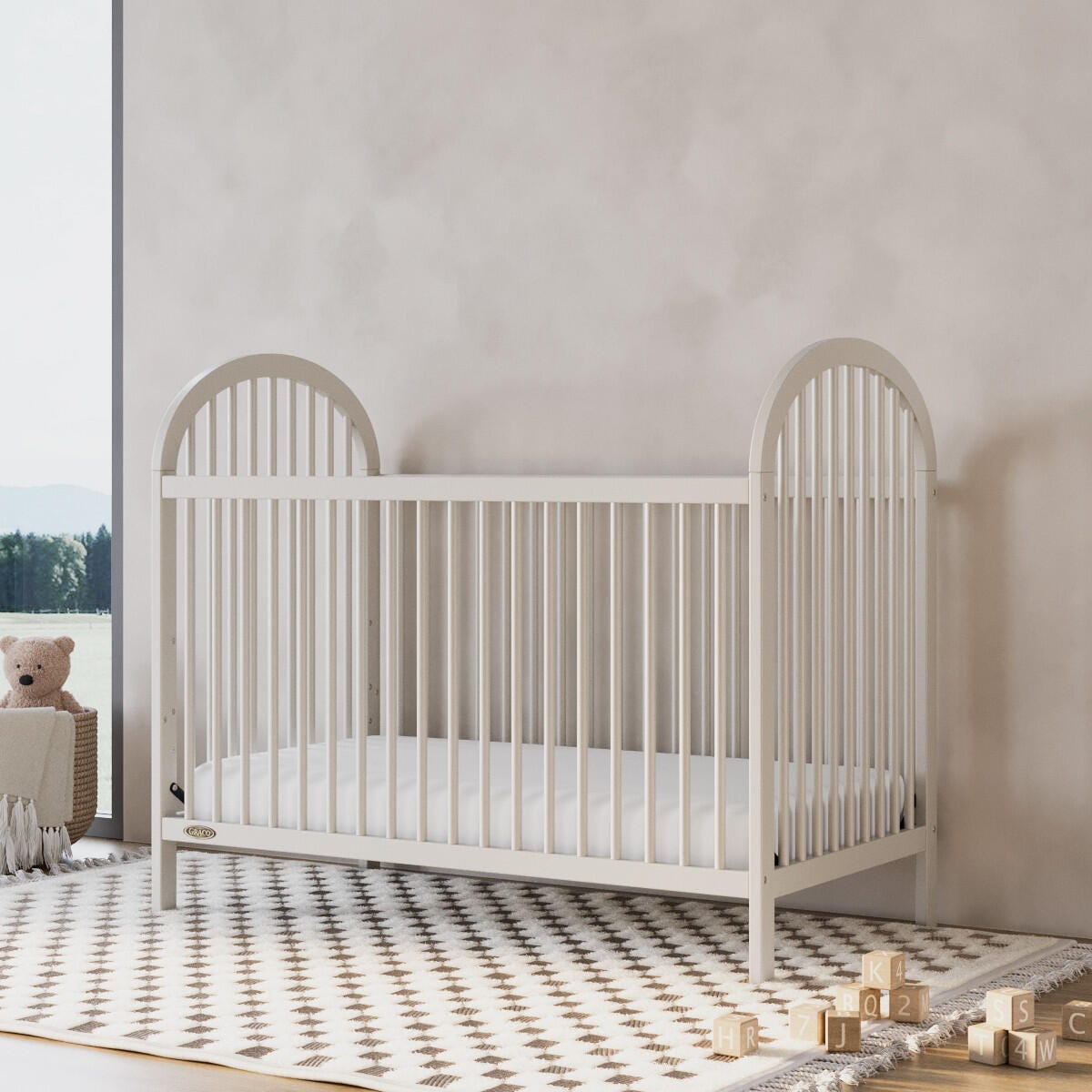 Graco Olivia 3-in-1 Convertible Crib, Frosted Oat, large