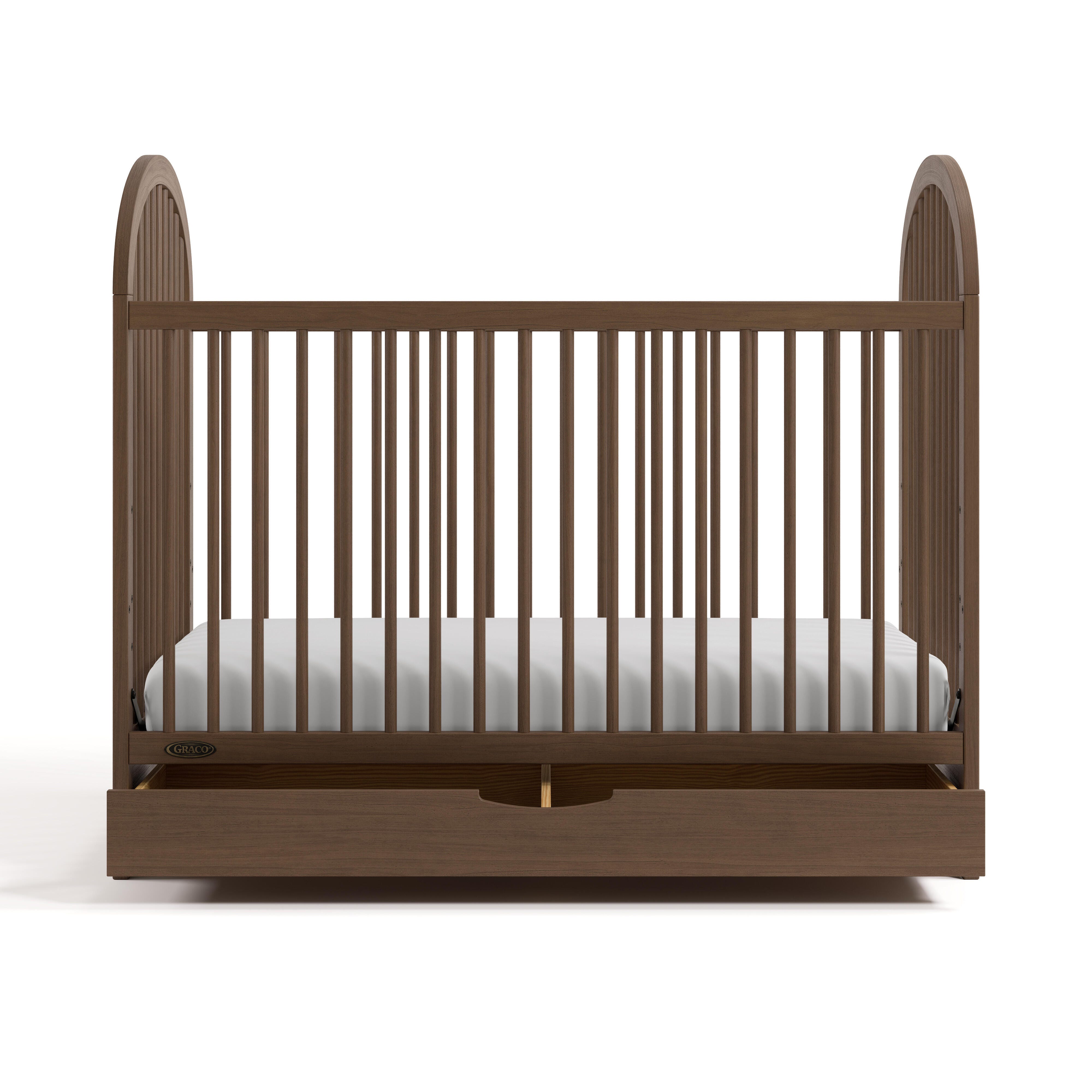 Graco Olivia 3-in-1 Convertible Crib With Storage Drawer, Hazelnut, large