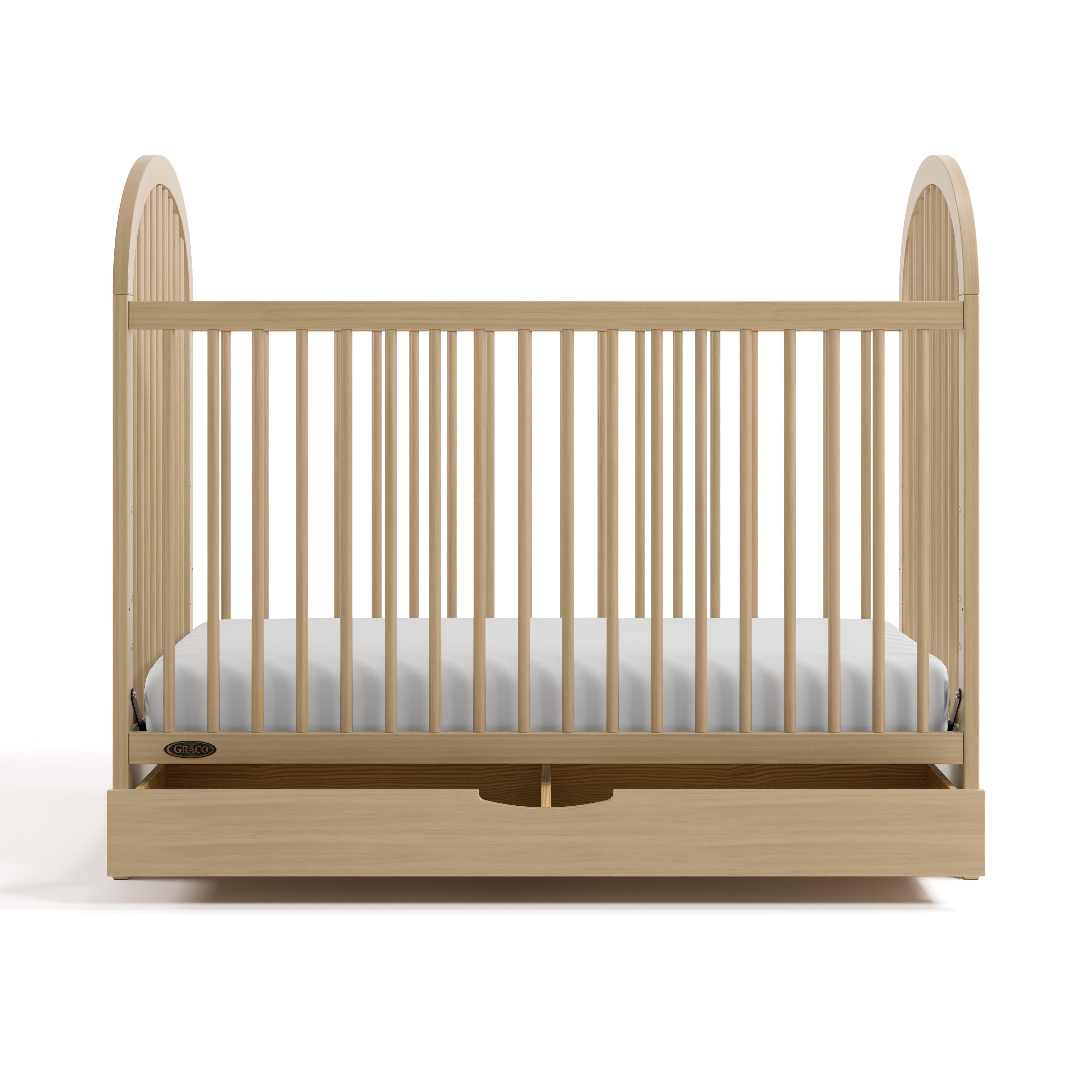 Graco Olivia 3-in-1 Convertible Crib With Storage Drawer, Driftwood, large