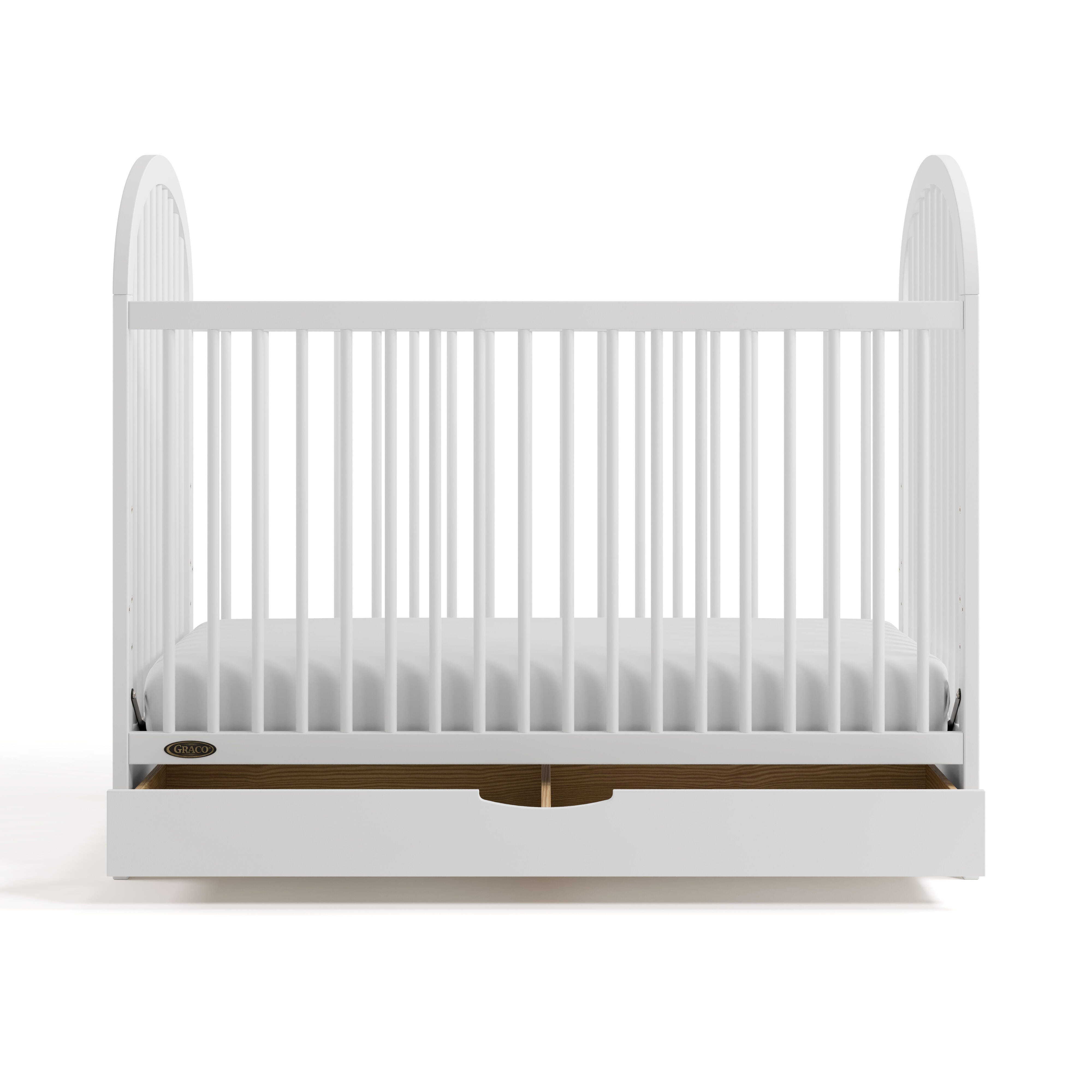 Graco Olivia 3-in-1 Convertible Crib With Storage Drawer, White, large