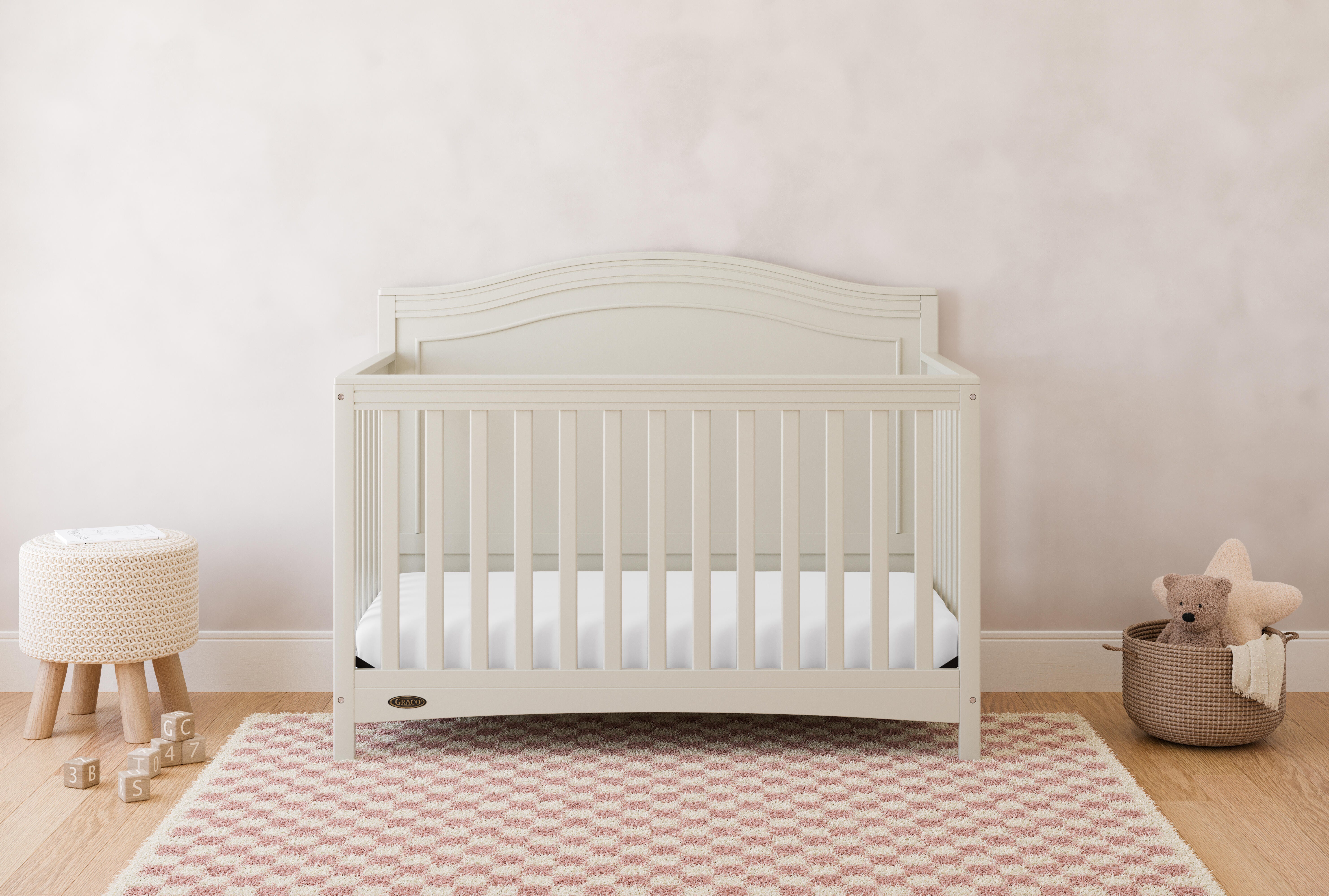 Graco Paris 4-in-1 Convertible Crib, Frosted Oat, rollover