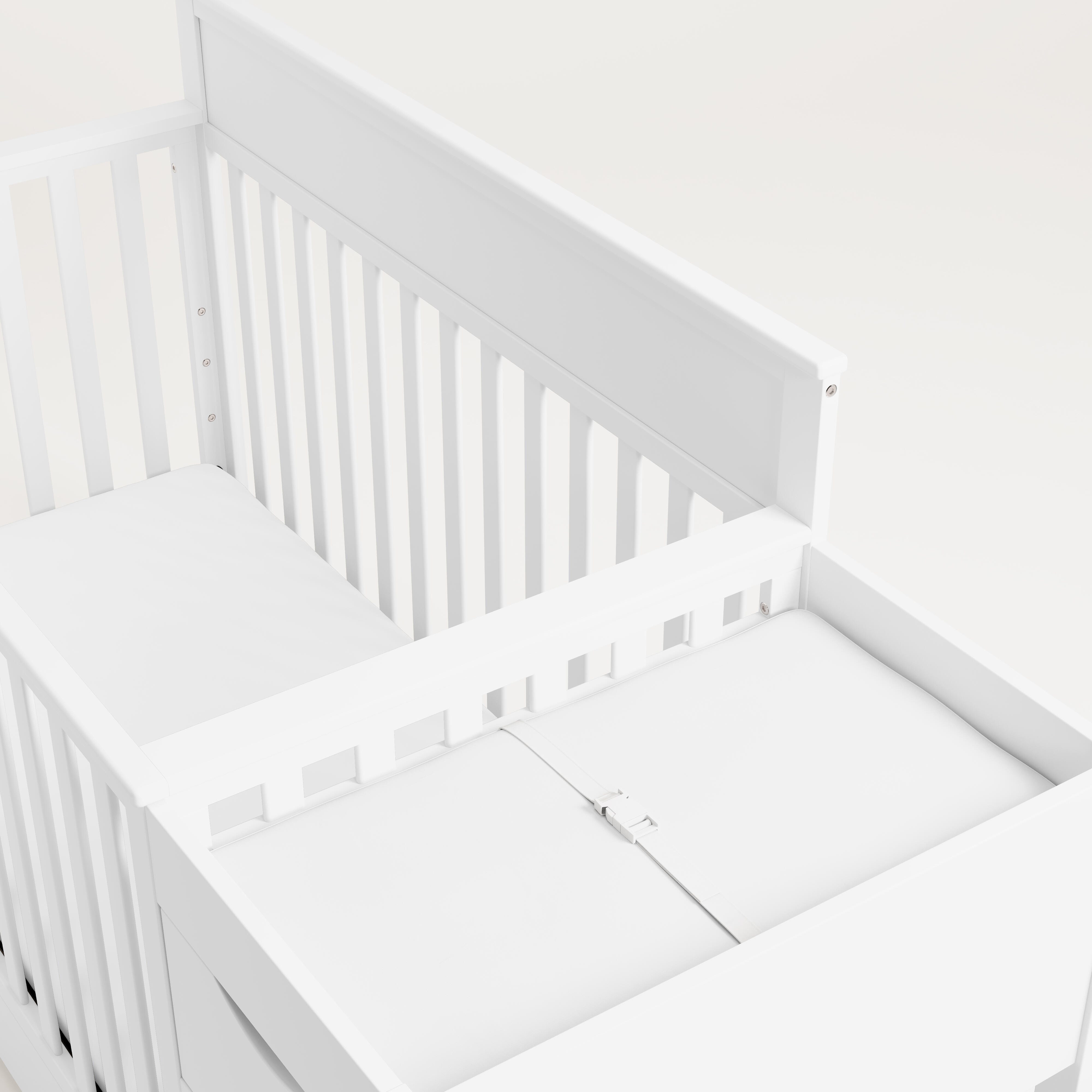 Graco Shiloh 5-in-1 Convertible Crib and Changer With Storage Drawer, White, large