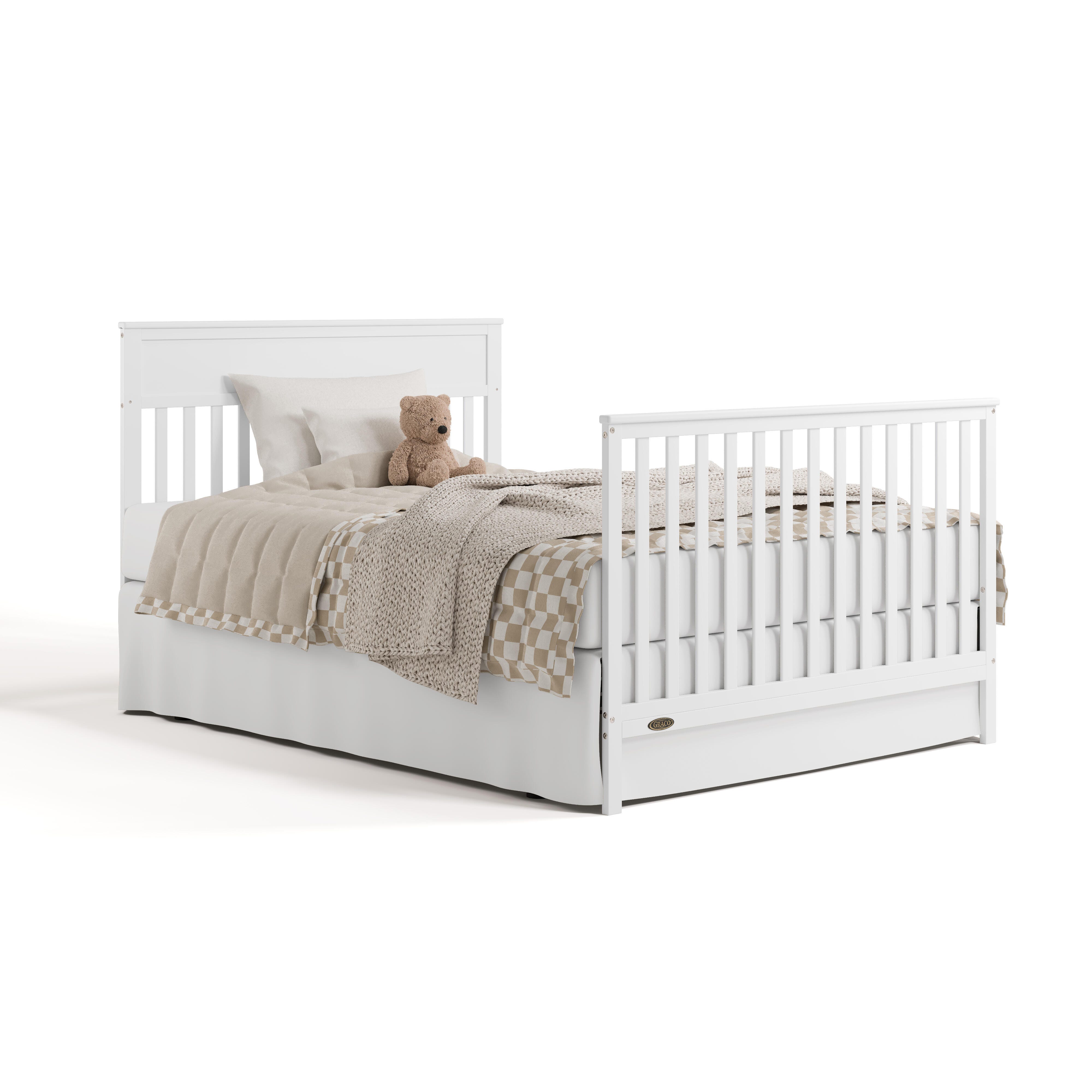 Graco Shiloh 5-in-1 Convertible Crib With Storage Drawer, White, large