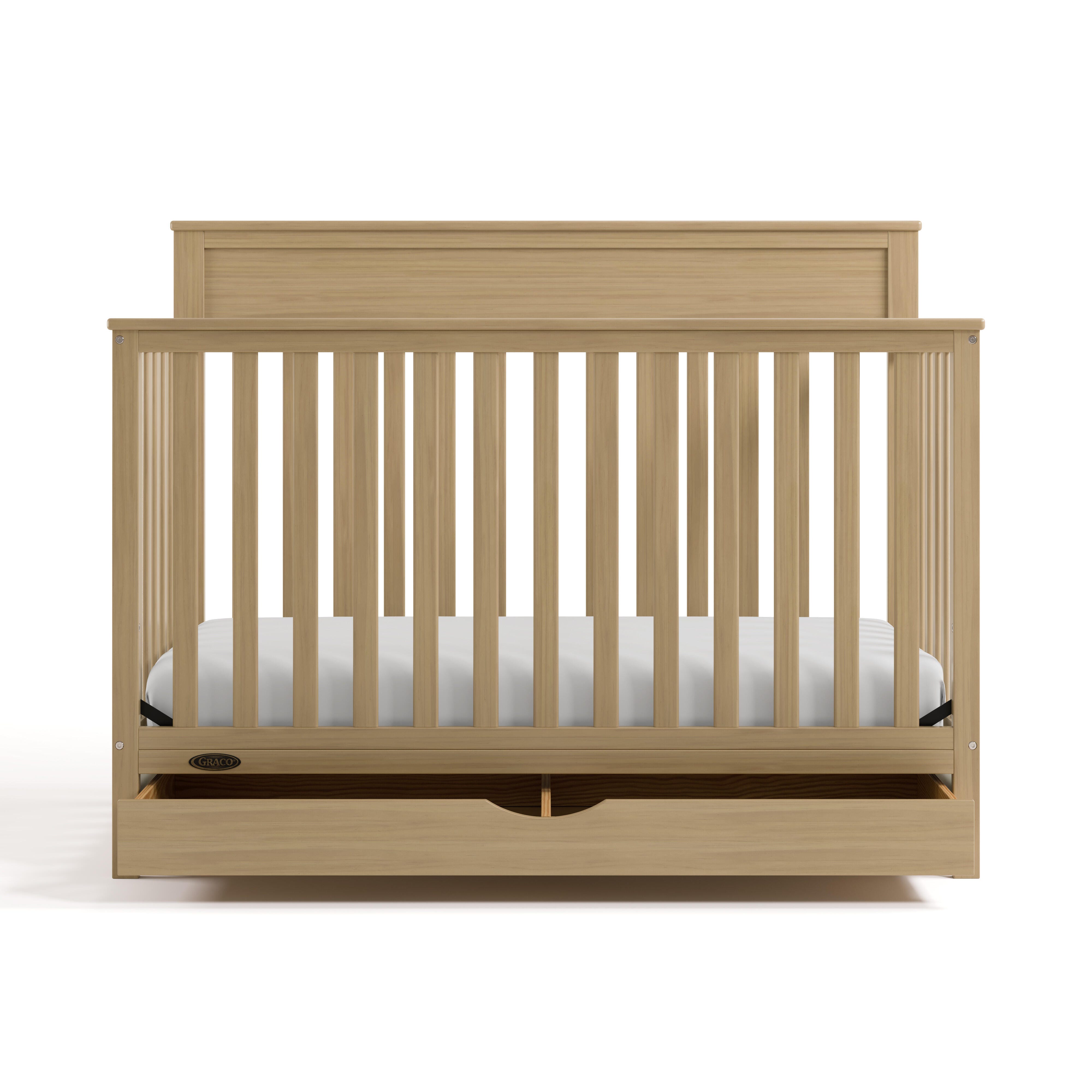 Graco Shiloh 5-in-1 Convertible Crib With Storage Drawer, Driftwood, large