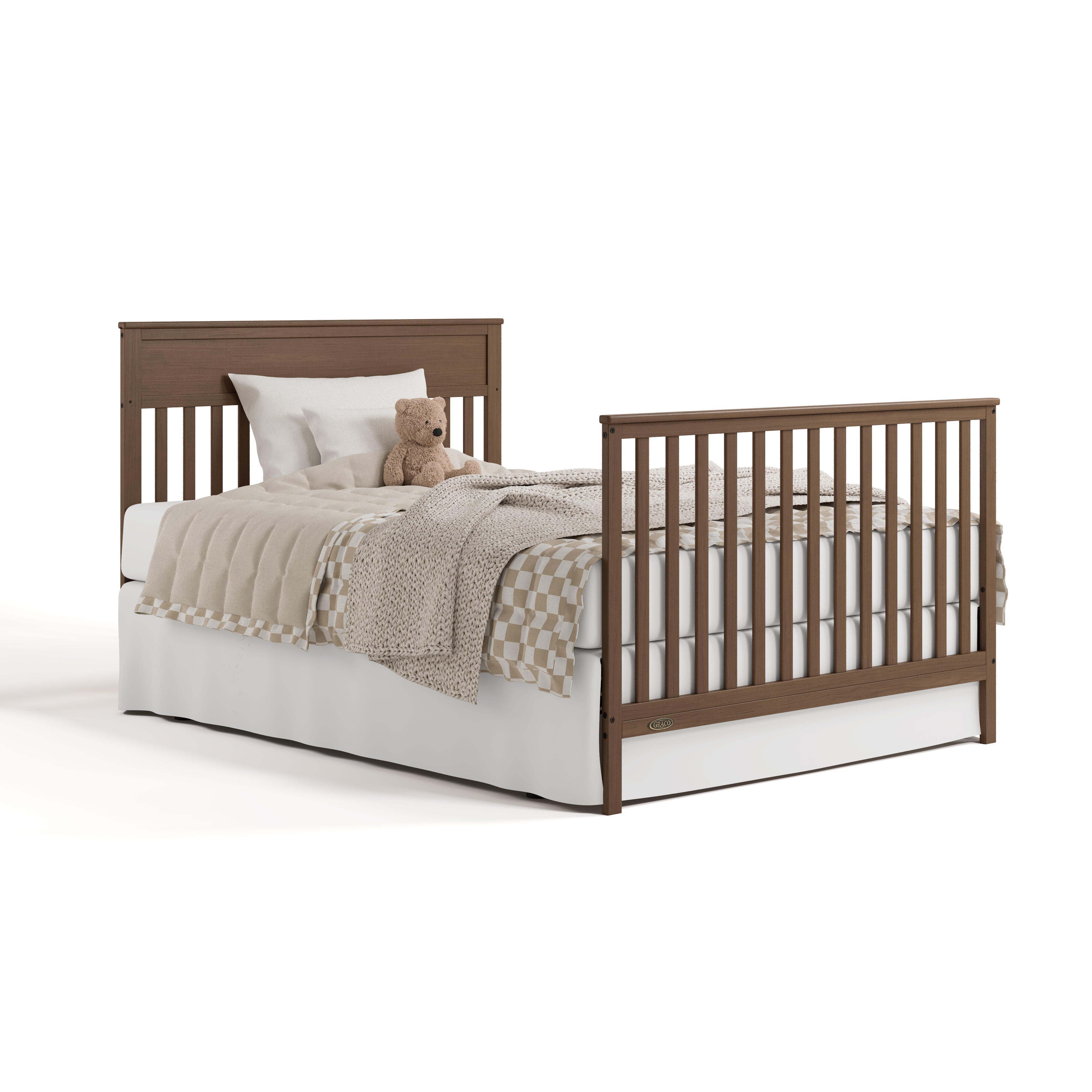 Graco Shiloh 5-in-1 Convertible Crib With Storage Drawer, Hazelnut, large