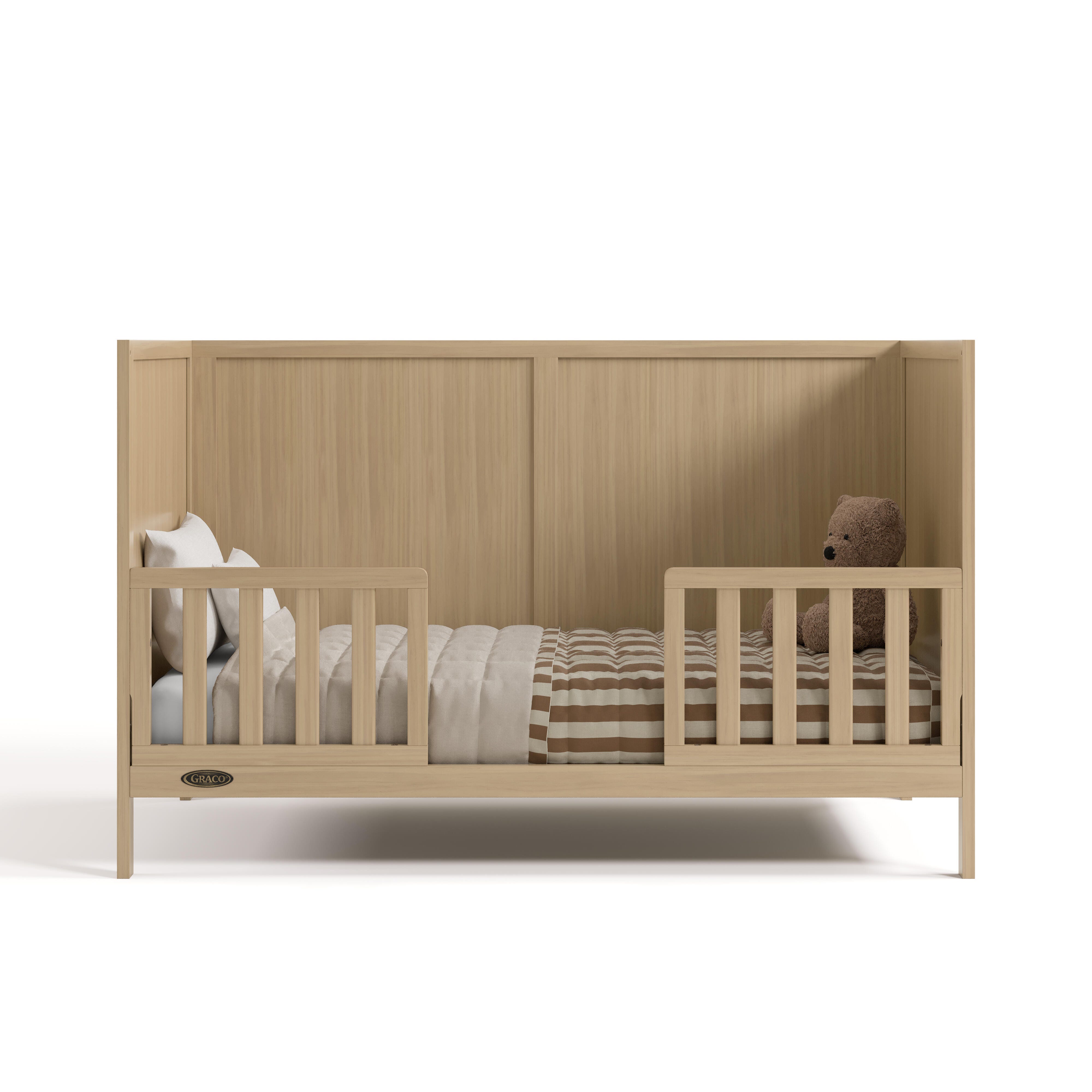 Graco Theo 3-in-1 Convertible Crib, Driftwood, large