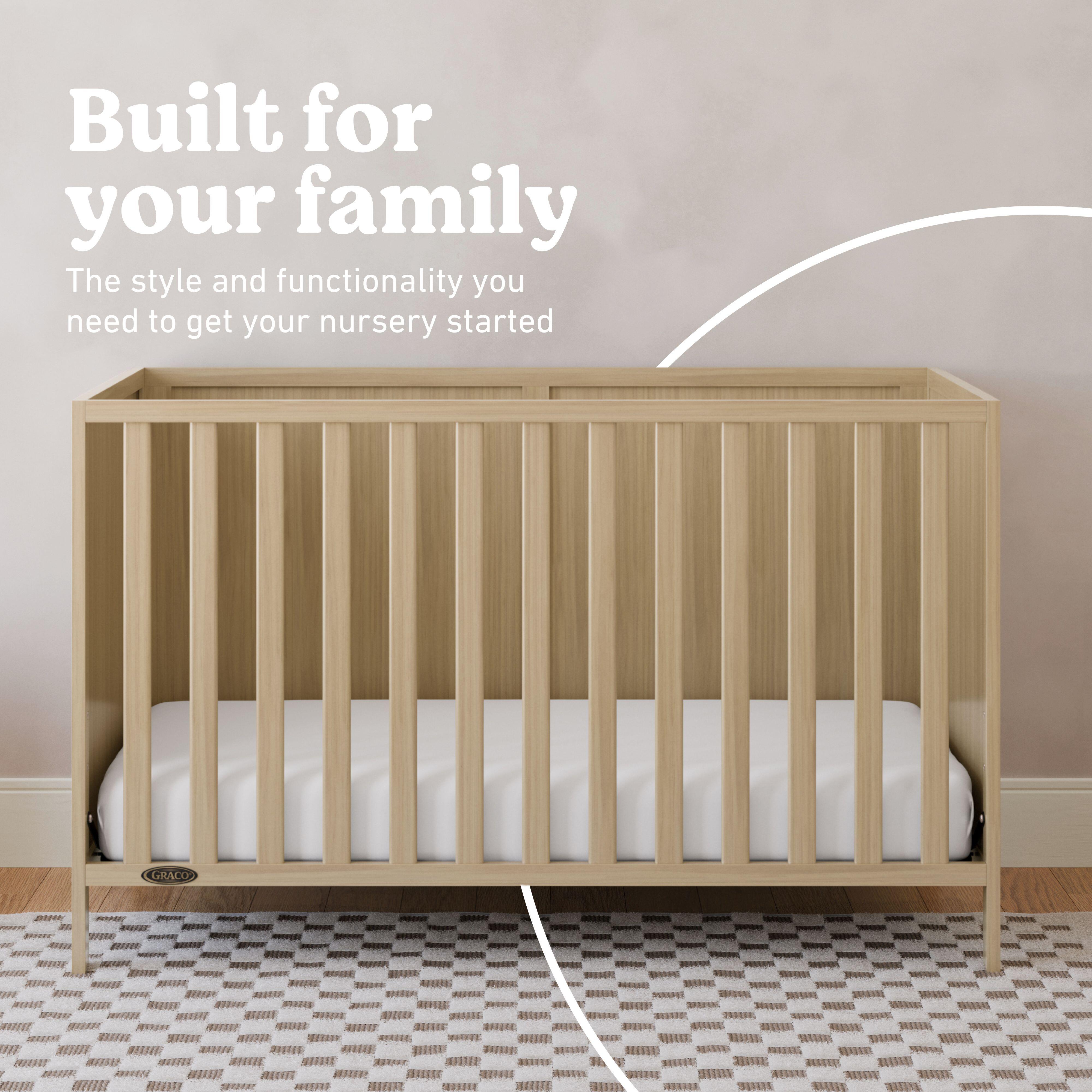 Graco Theo 3-in-1 Convertible Crib, Driftwood, large