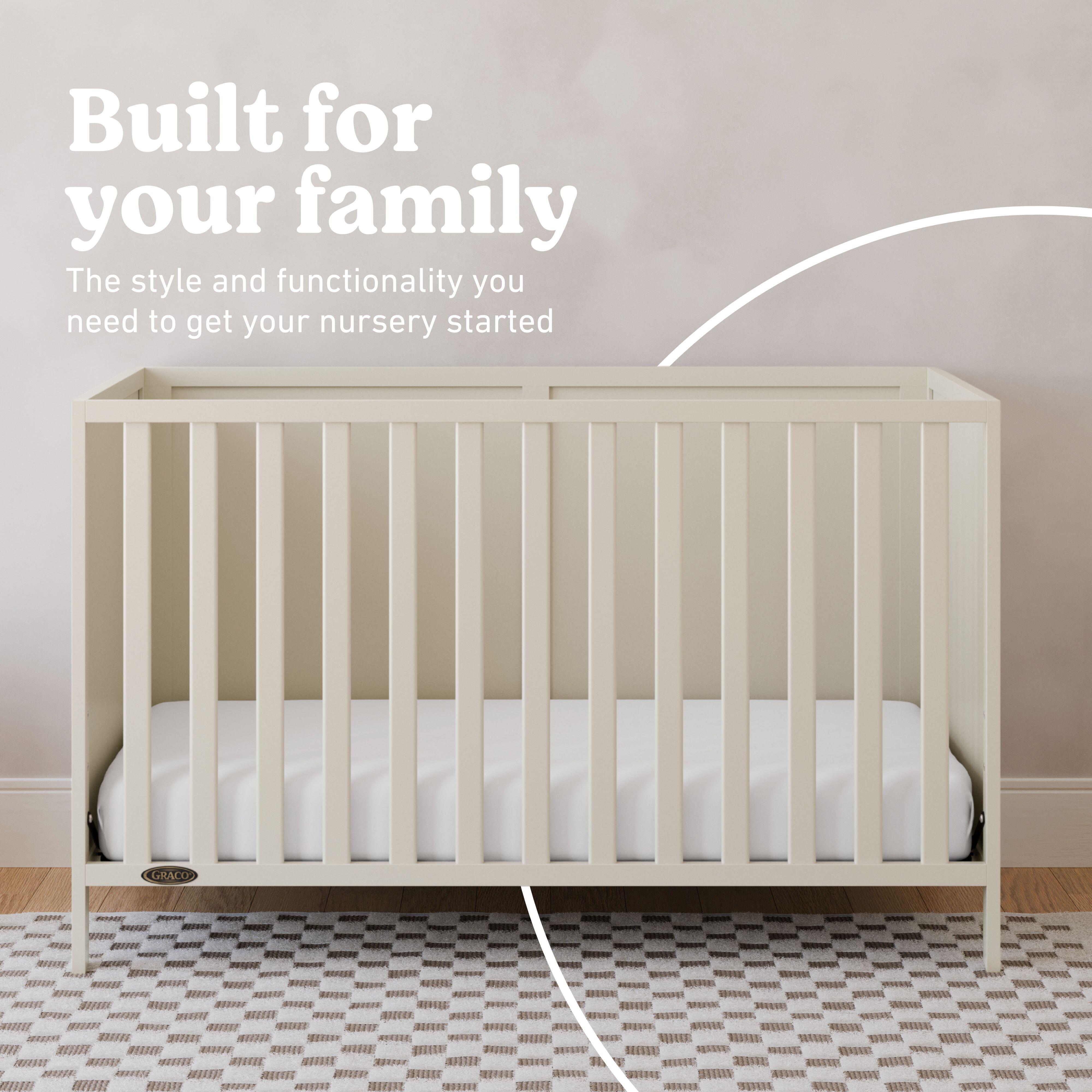 Graco Theo 3-in-1 Convertible Crib, Frosted Oat, large