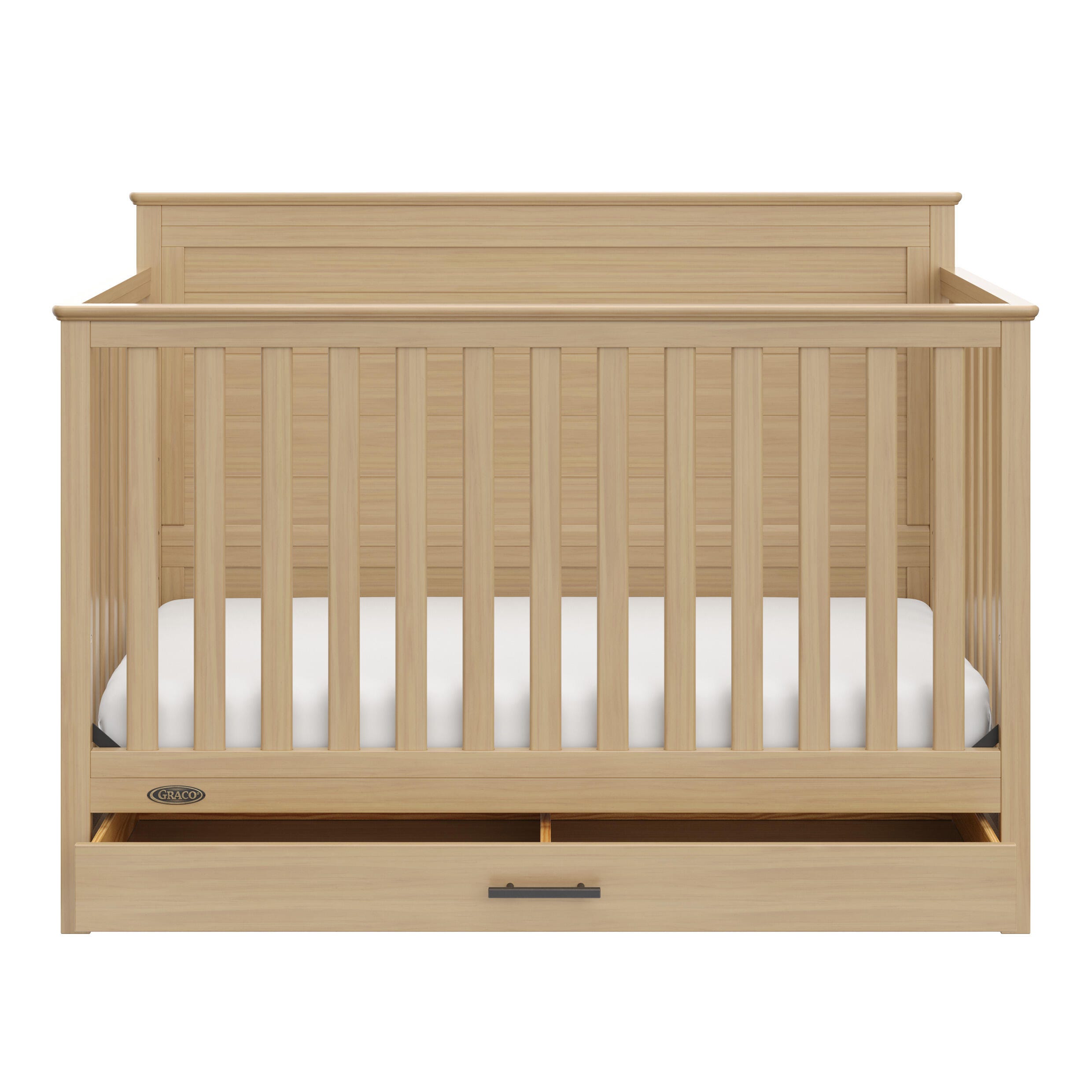 Graco Tristan 5-in-1 Convertible Crib With Storage Drawer, Driftwood, large