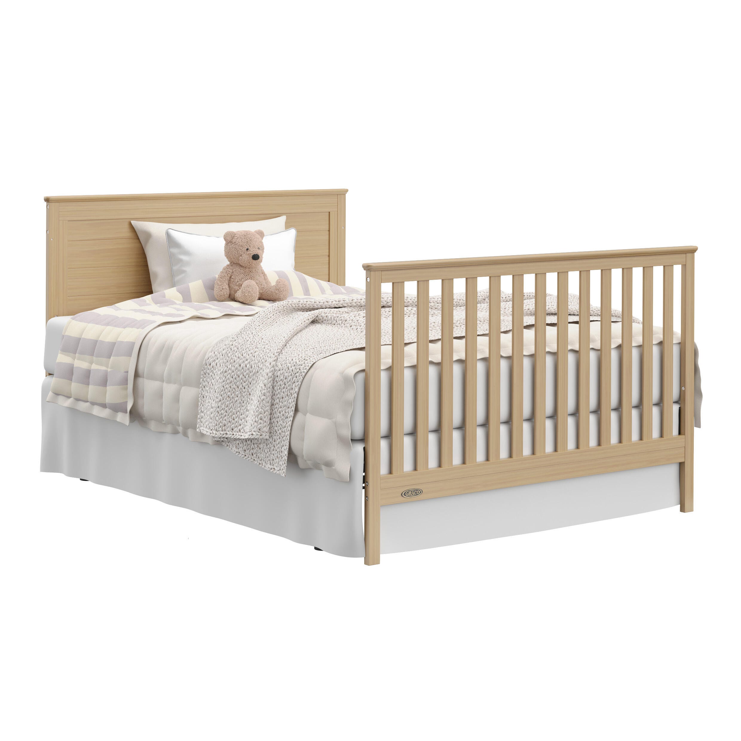 Graco Tristan 5-in-1 Convertible Crib With Storage Drawer, Driftwood, large