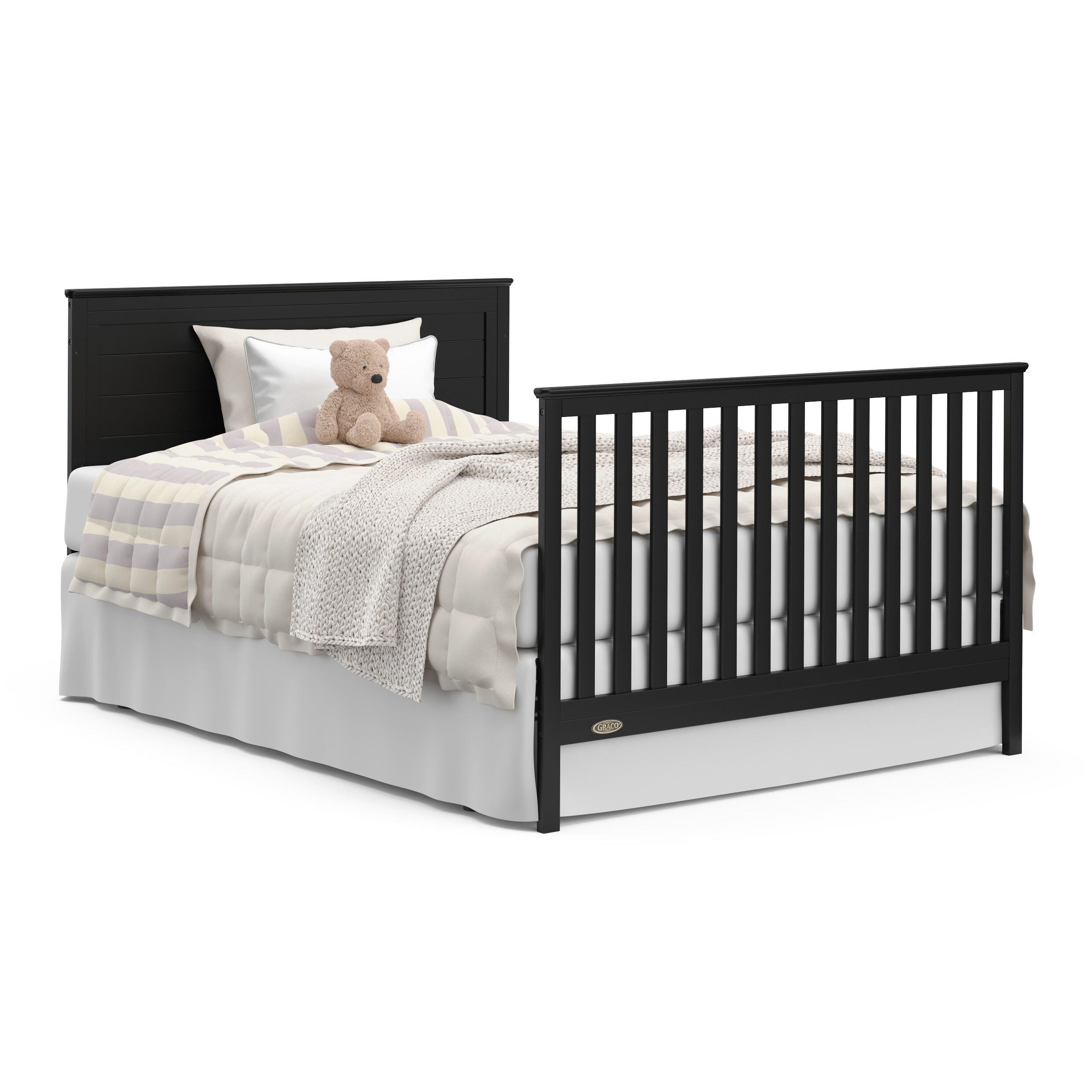 Graco Tristan 5-in-1 Convertible Crib With Storage Drawer, Black, large