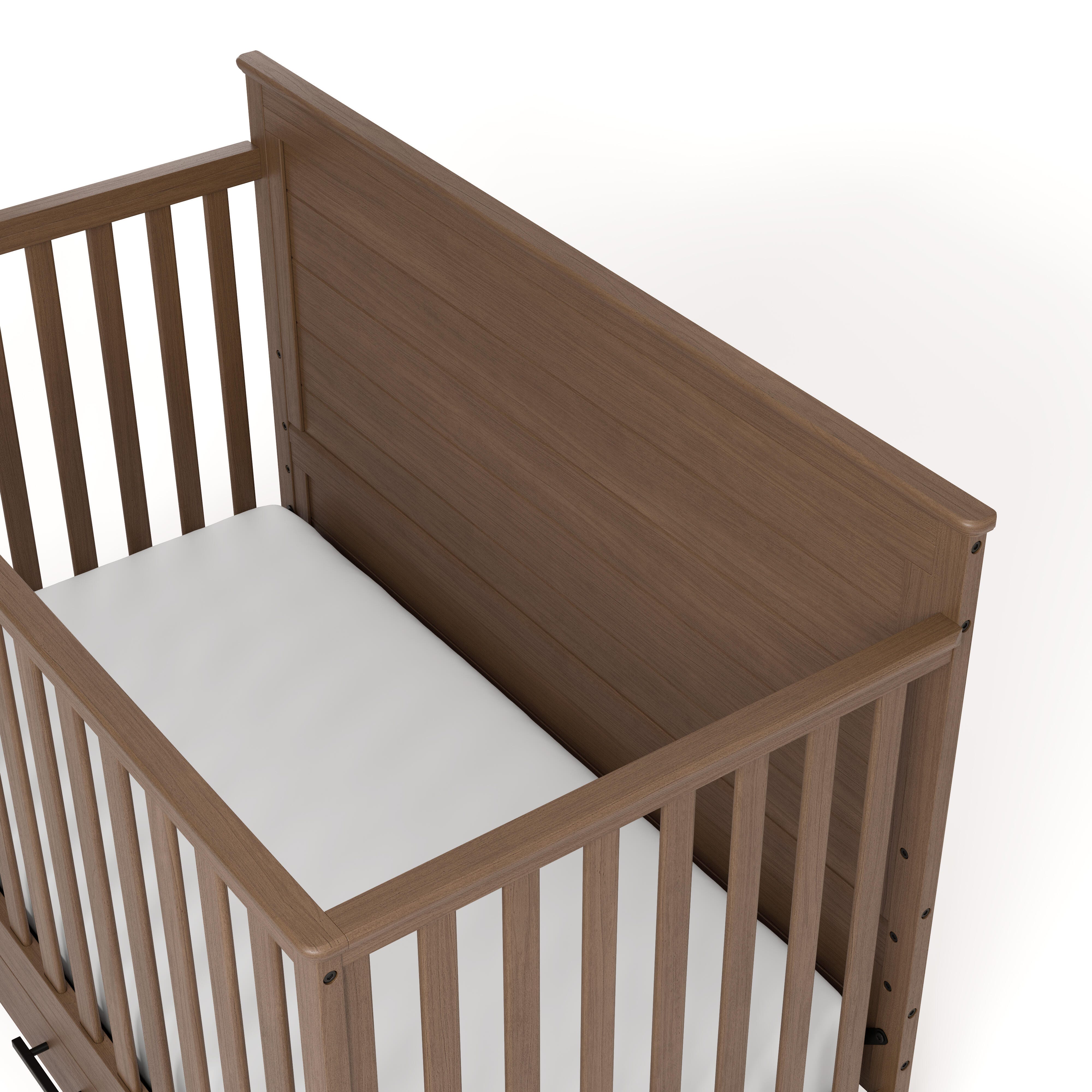 Graco Tristan 5-in-1 Convertible Crib With Storage Drawer, Hazelnut, large