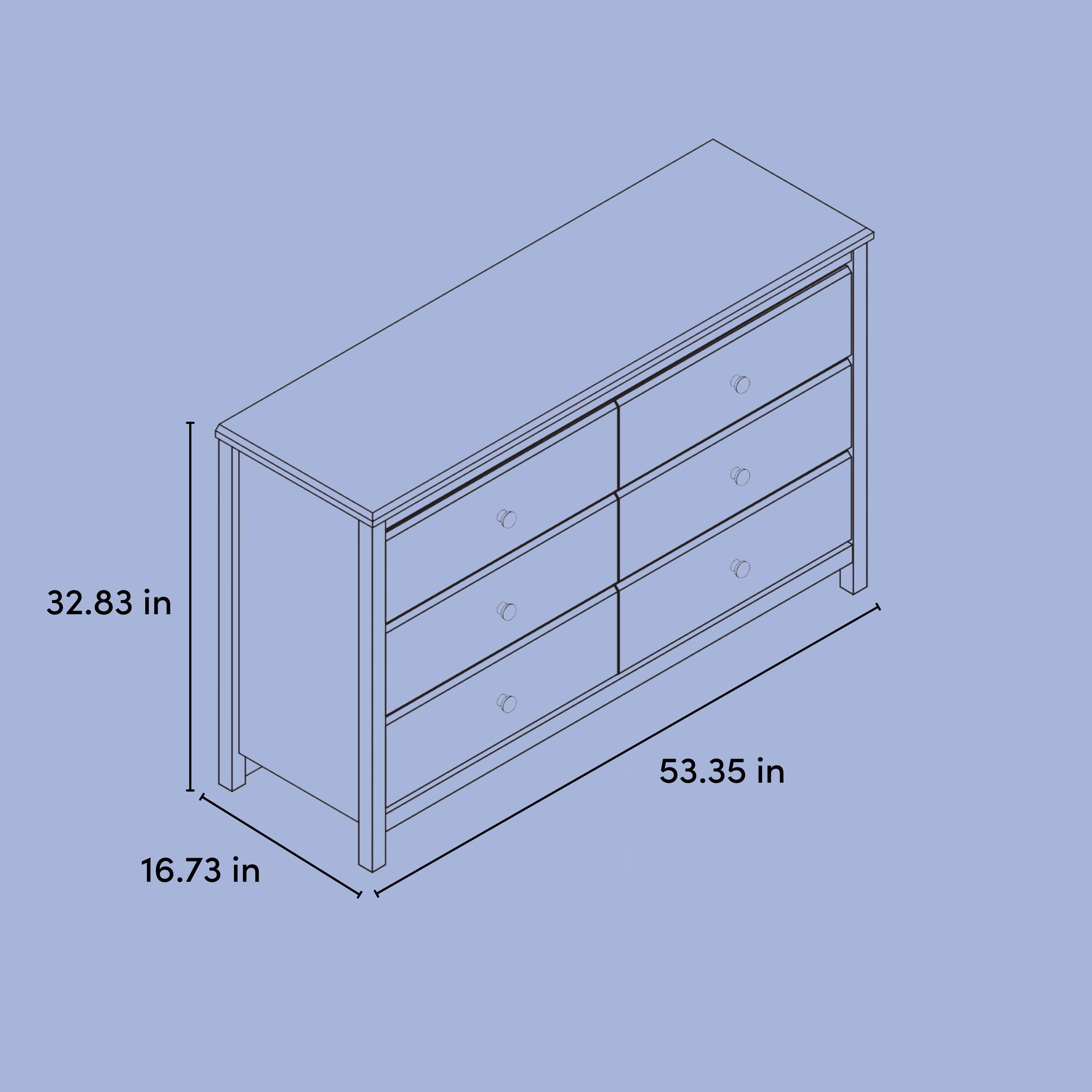 Storkcraft Alpine 6 Drawer Double Dresser, Sage, large