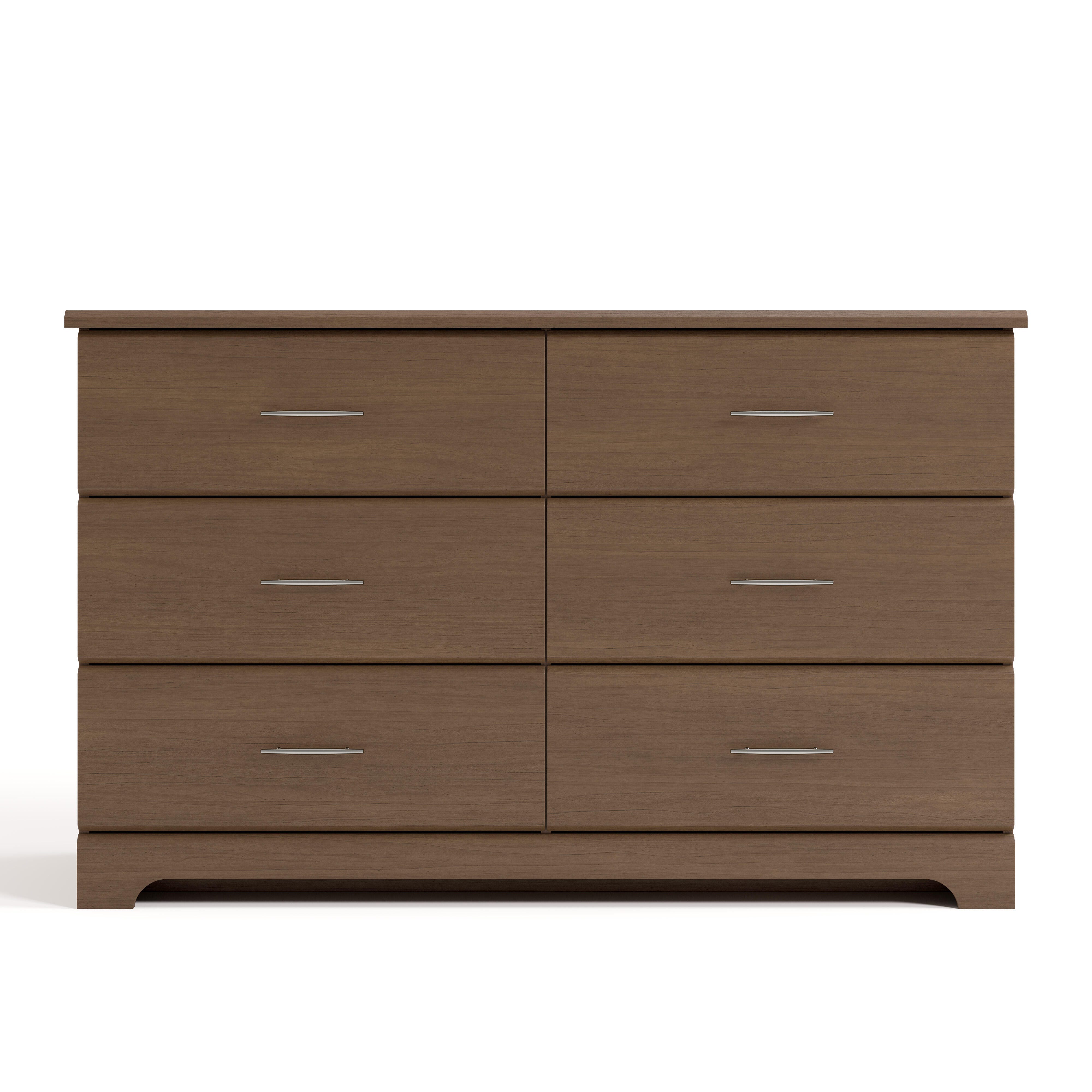 Storkcraft Brookside 6 Drawer Double Dresser, Hazelnut, large