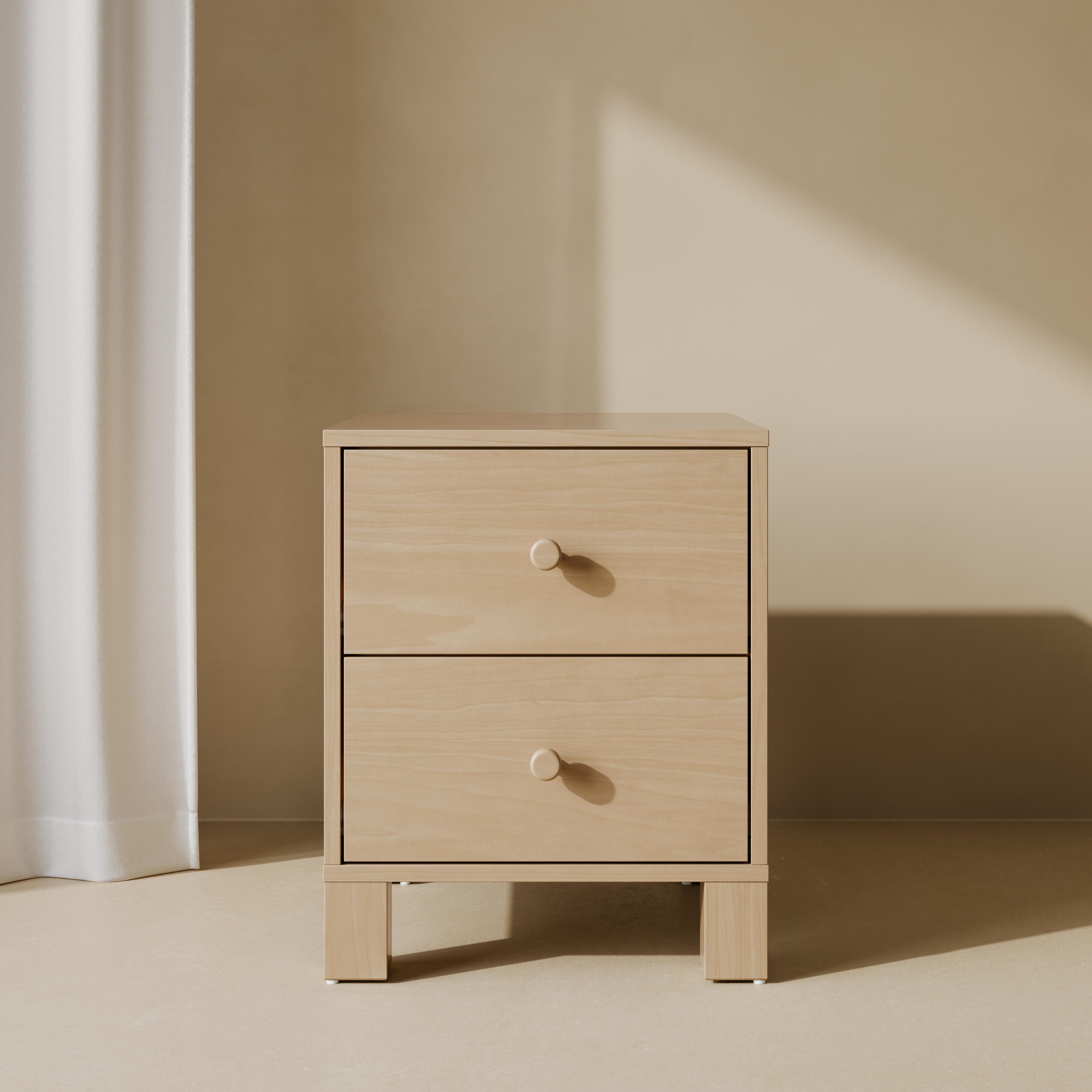 Storkcraft California 18" 2 Drawer Nightstand, Driftwood, rollover
