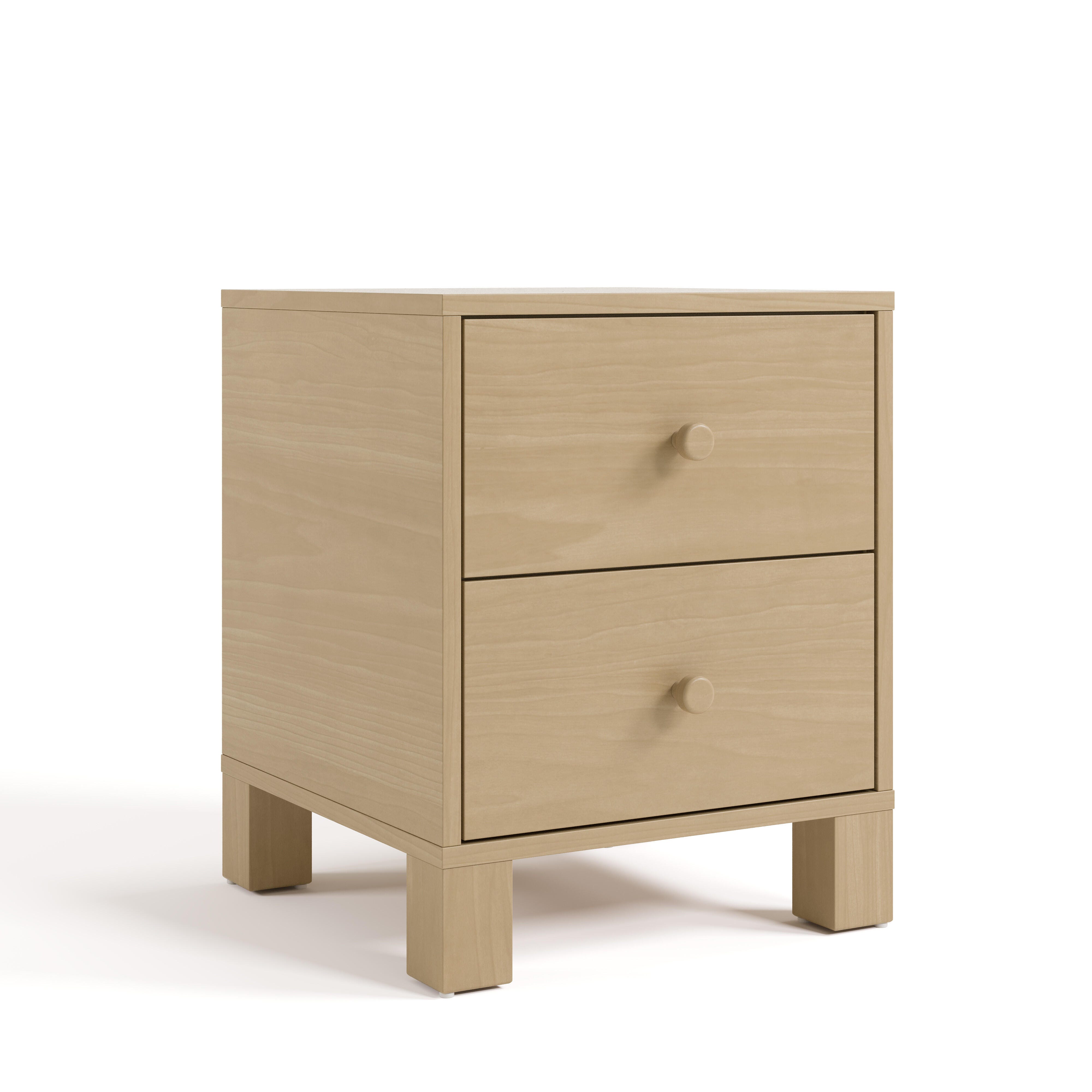 Storkcraft California 18" 2 Drawer Nightstand, Driftwood, large