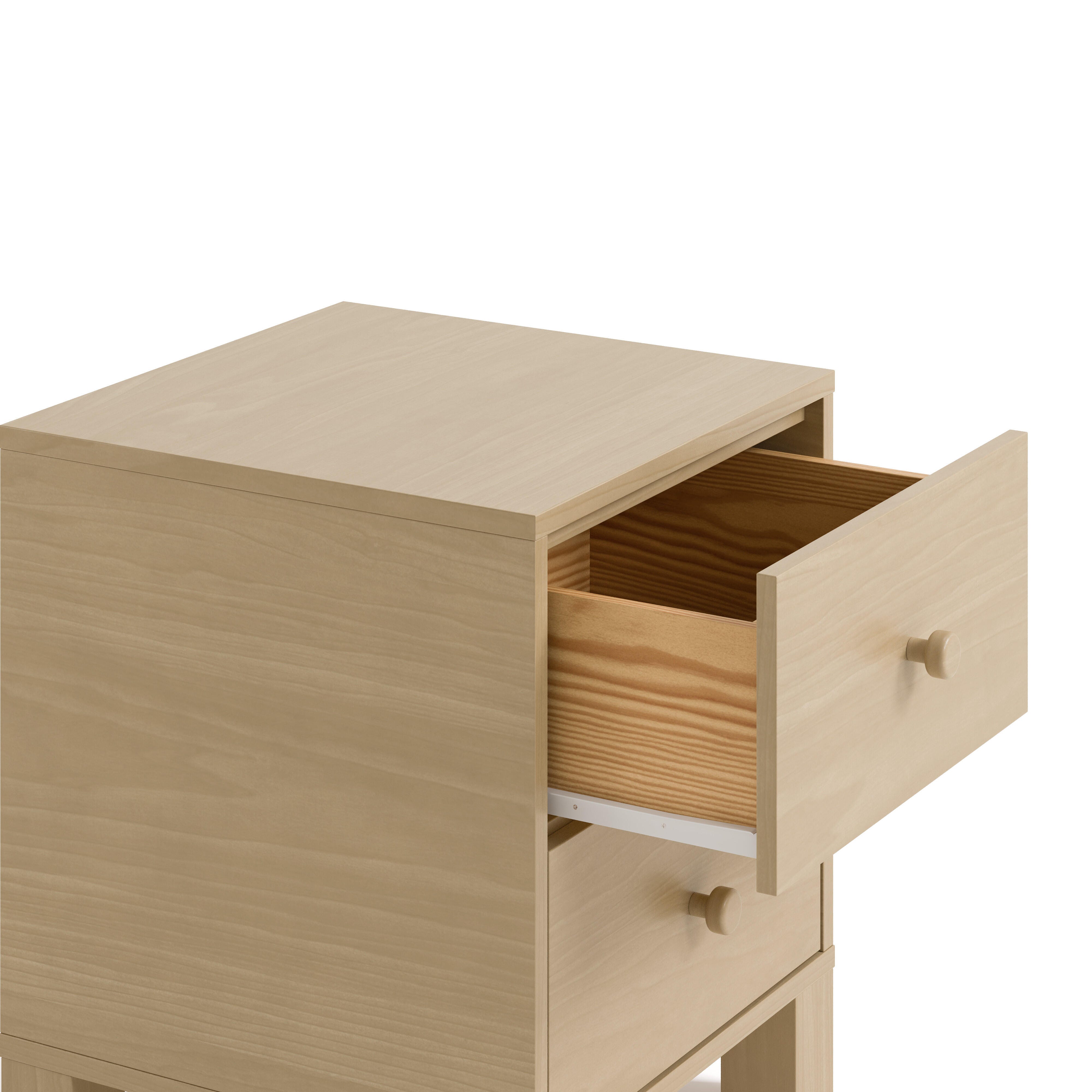 Storkcraft California 18" 2 Drawer Nightstand, Driftwood, large