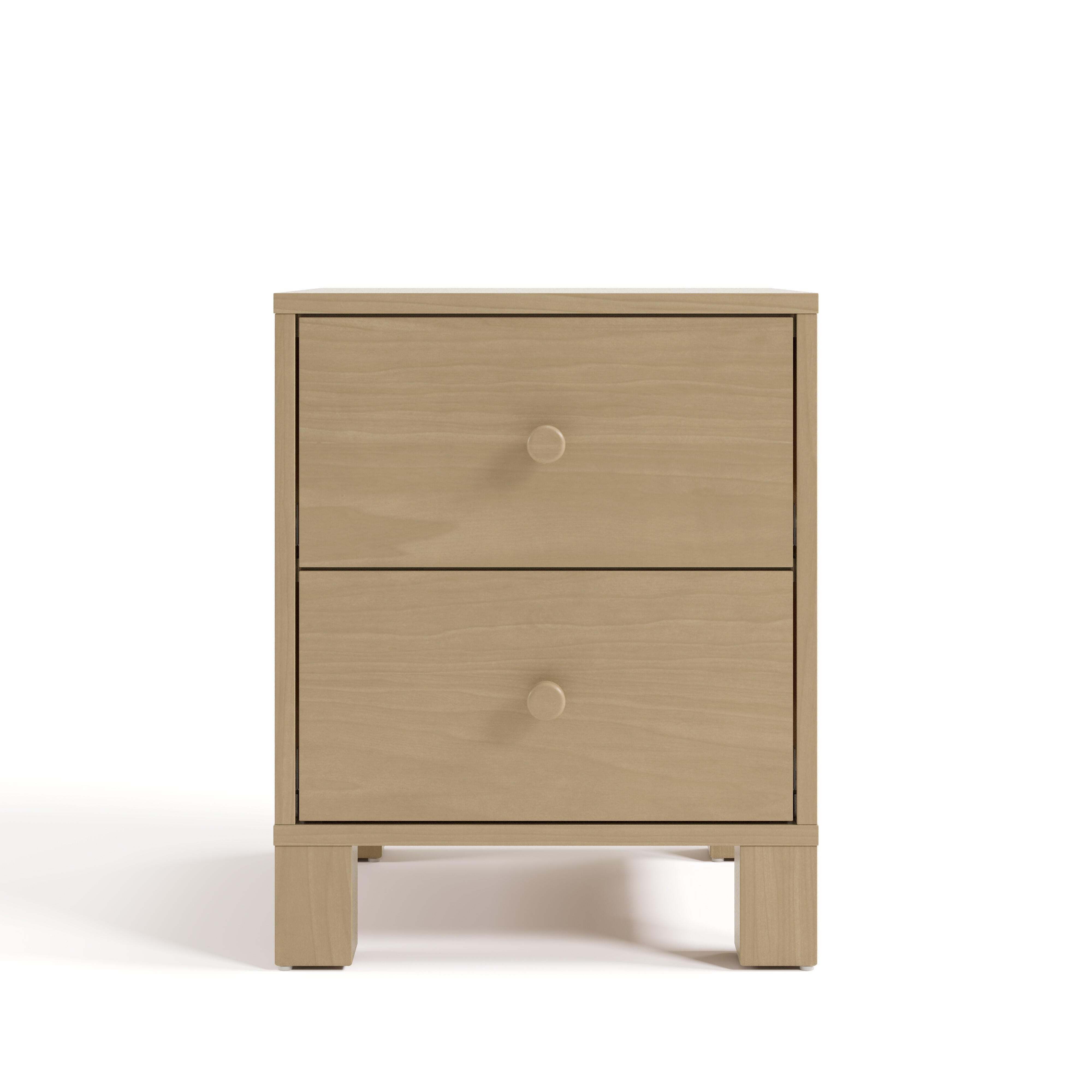 Storkcraft California 18" 2 Drawer Nightstand, Driftwood, large