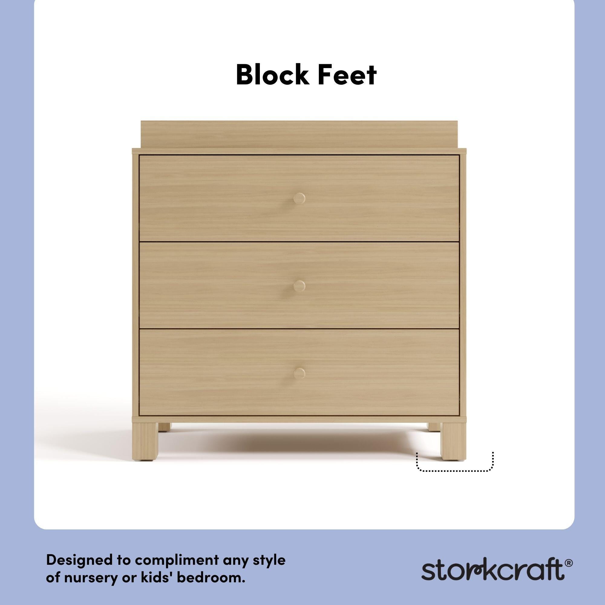 Storkcraft California 3 Drawer Chest with Changing Topper, Driftwood, large