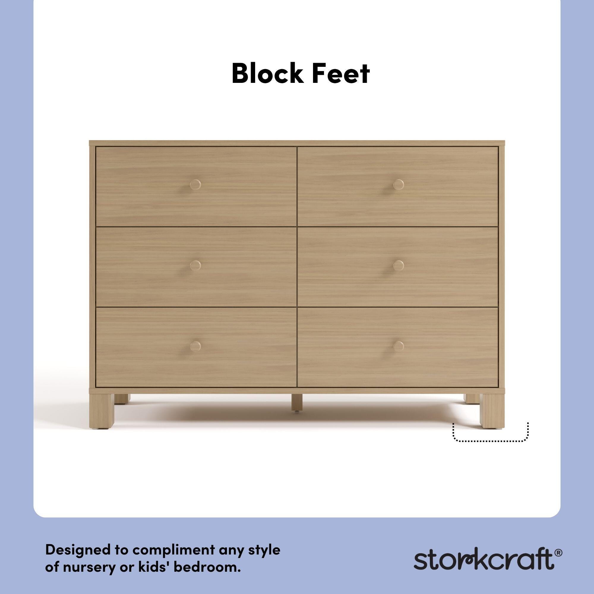 Storkcraft California 6 Drawer Double Dresser, , large