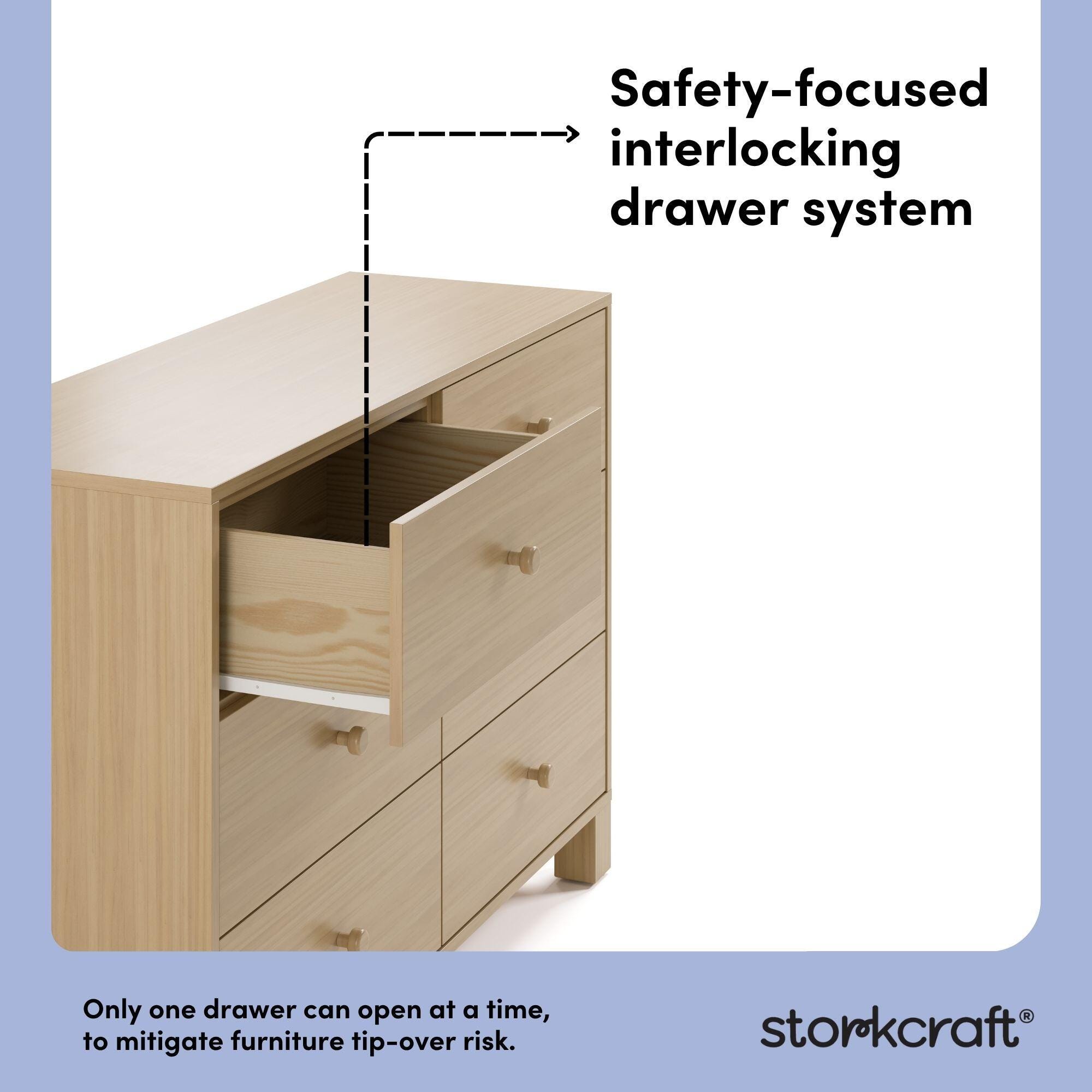 Storkcraft California 6 Drawer Double Dresser, , large