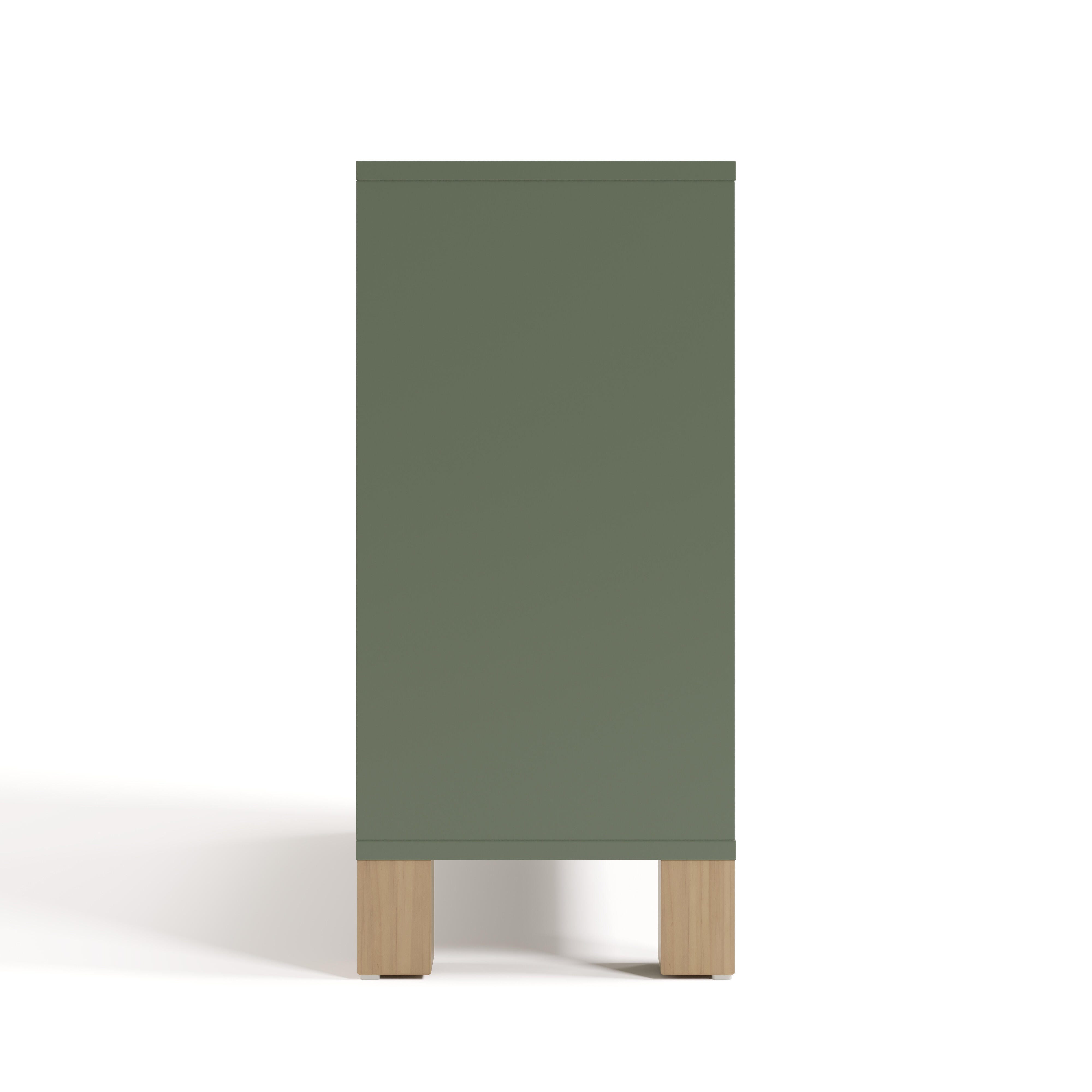 Storkcraft California Cube Organizer Bookcase, Olive/Driftwood, large