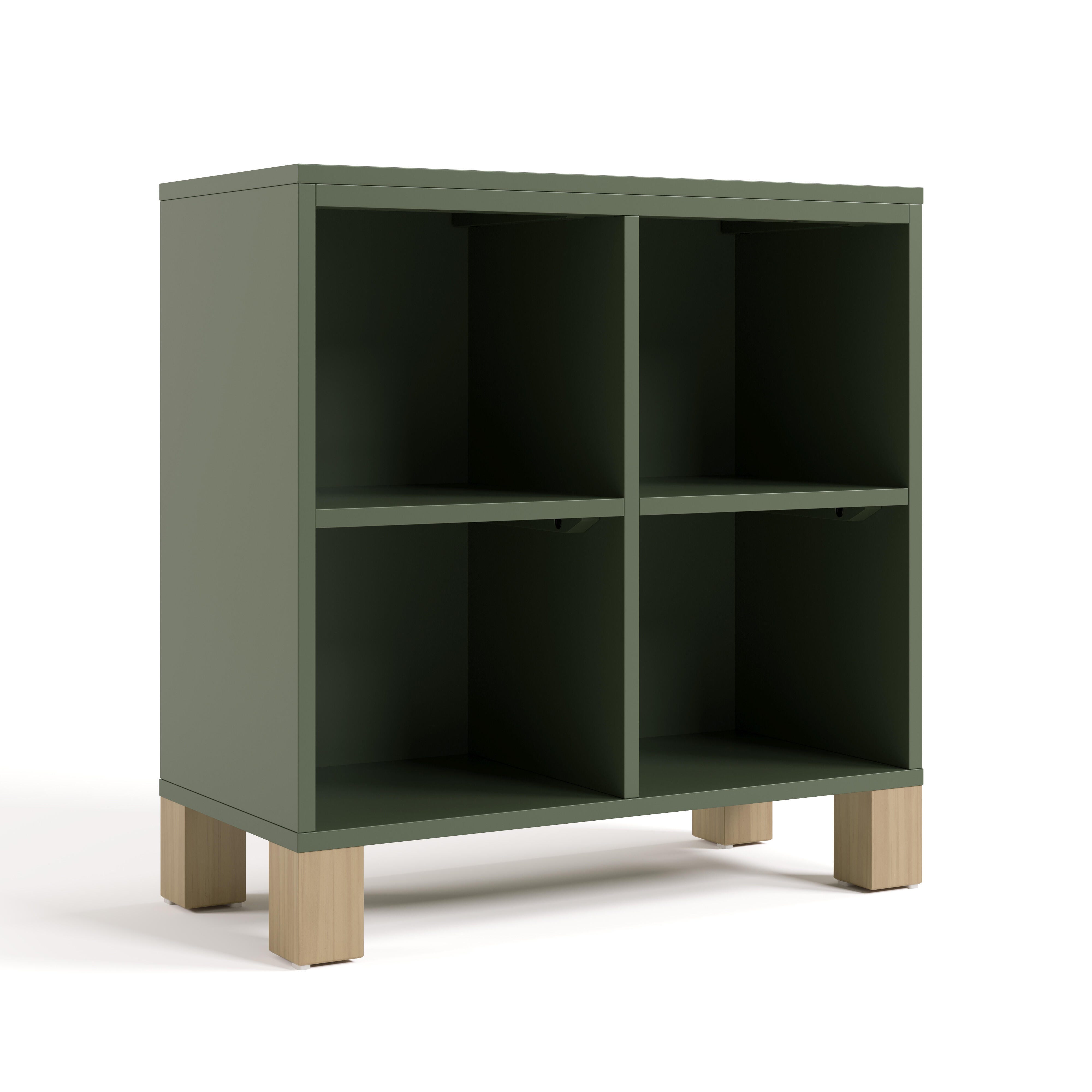 Storkcraft California Cube Organizer Bookcase, Olive/Driftwood, large