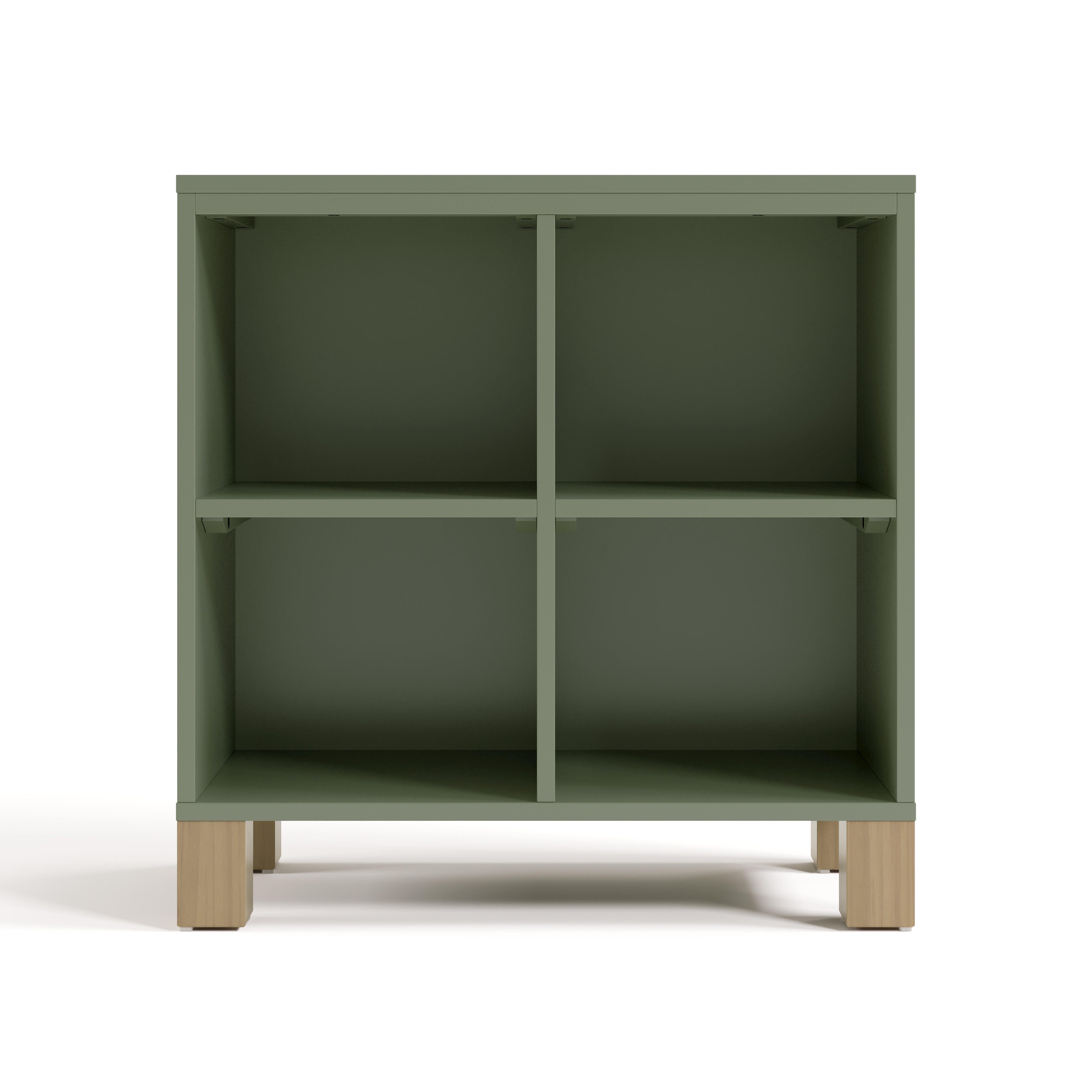Storkcraft California Cube Organizer Bookcase, Olive/Driftwood, large