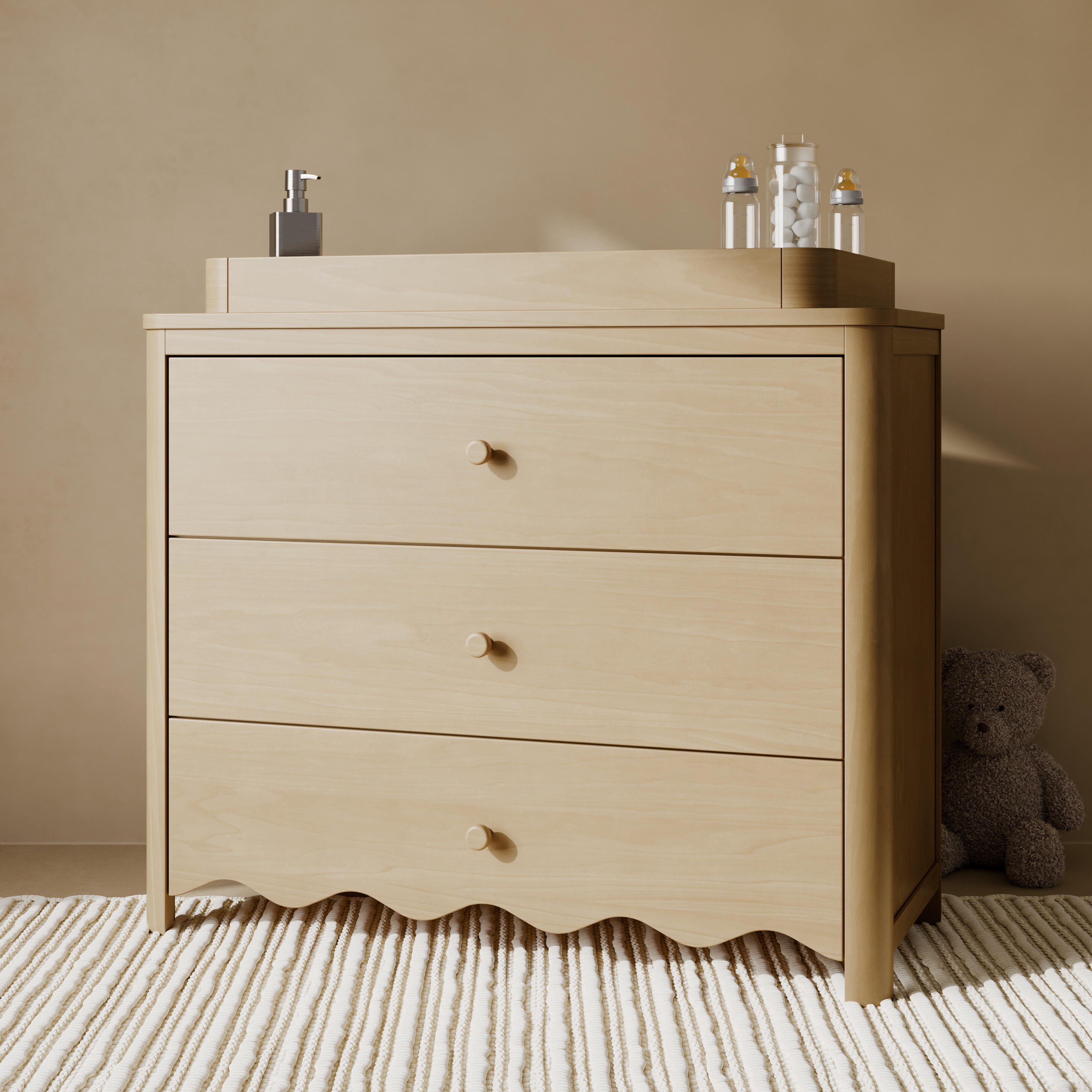 Storkcraft Casablanca 3 Drawer Chest with Removable Changing Topper, Driftwood, rollover
