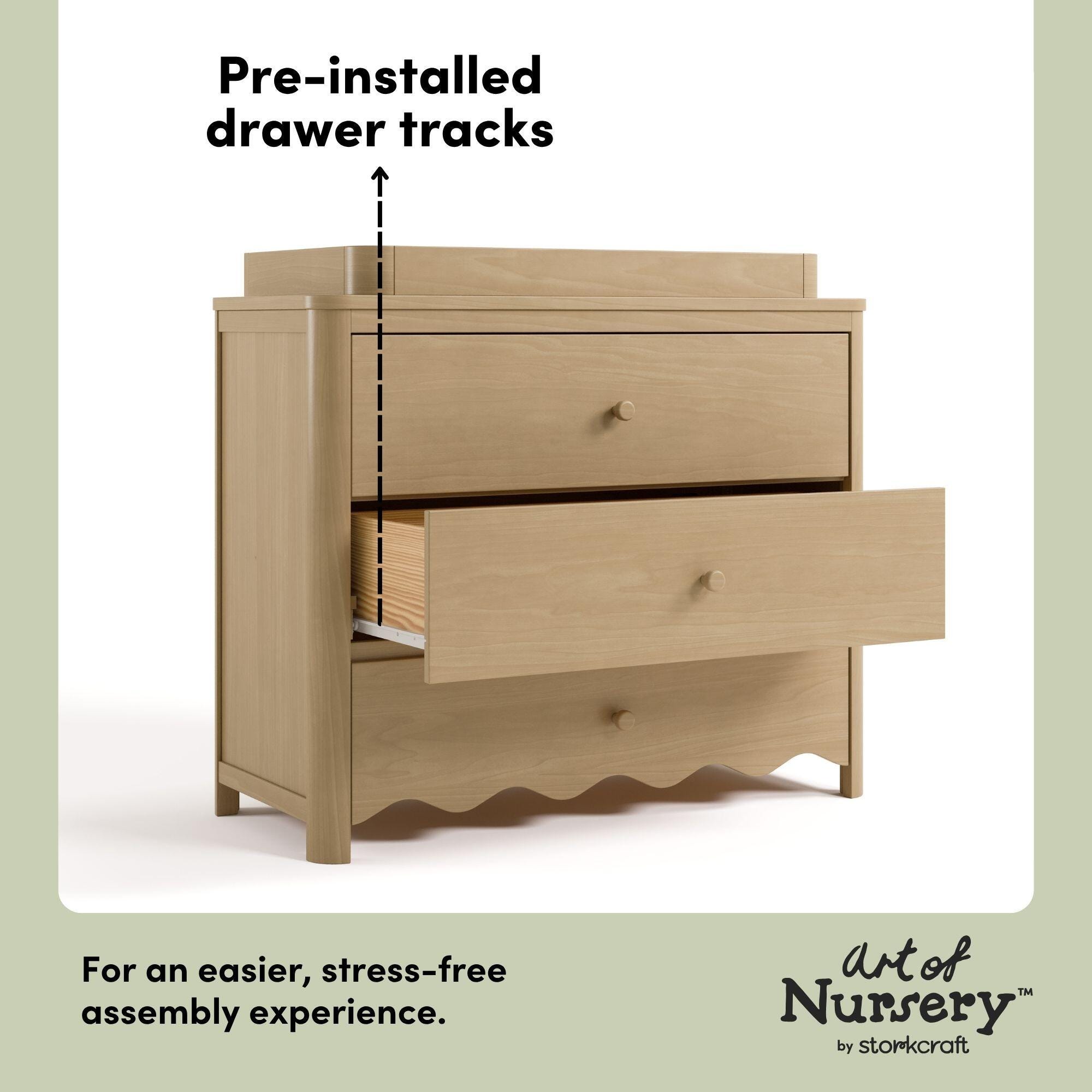 Storkcraft Casablanca 3 Drawer Chest with Removable Changing Topper, Driftwood, large