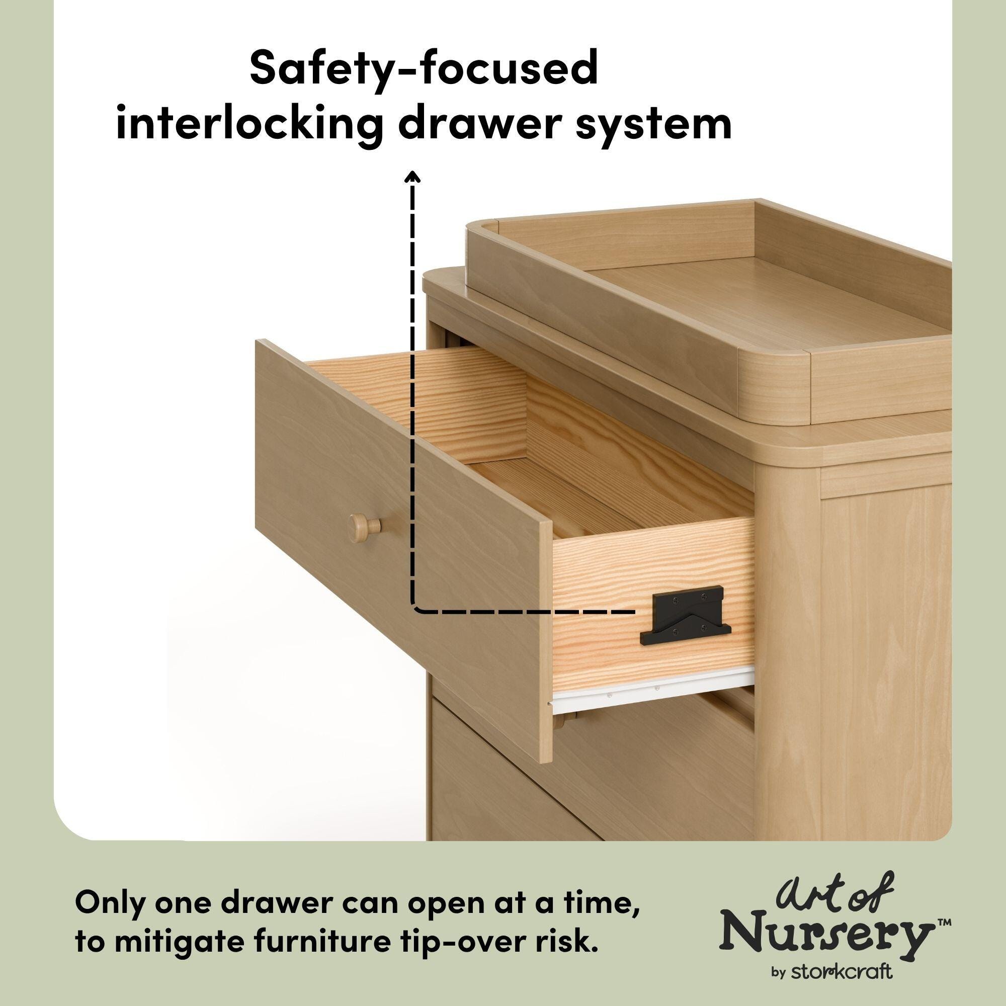 Storkcraft Casablanca 3 Drawer Chest with Removable Changing Topper, Driftwood, large