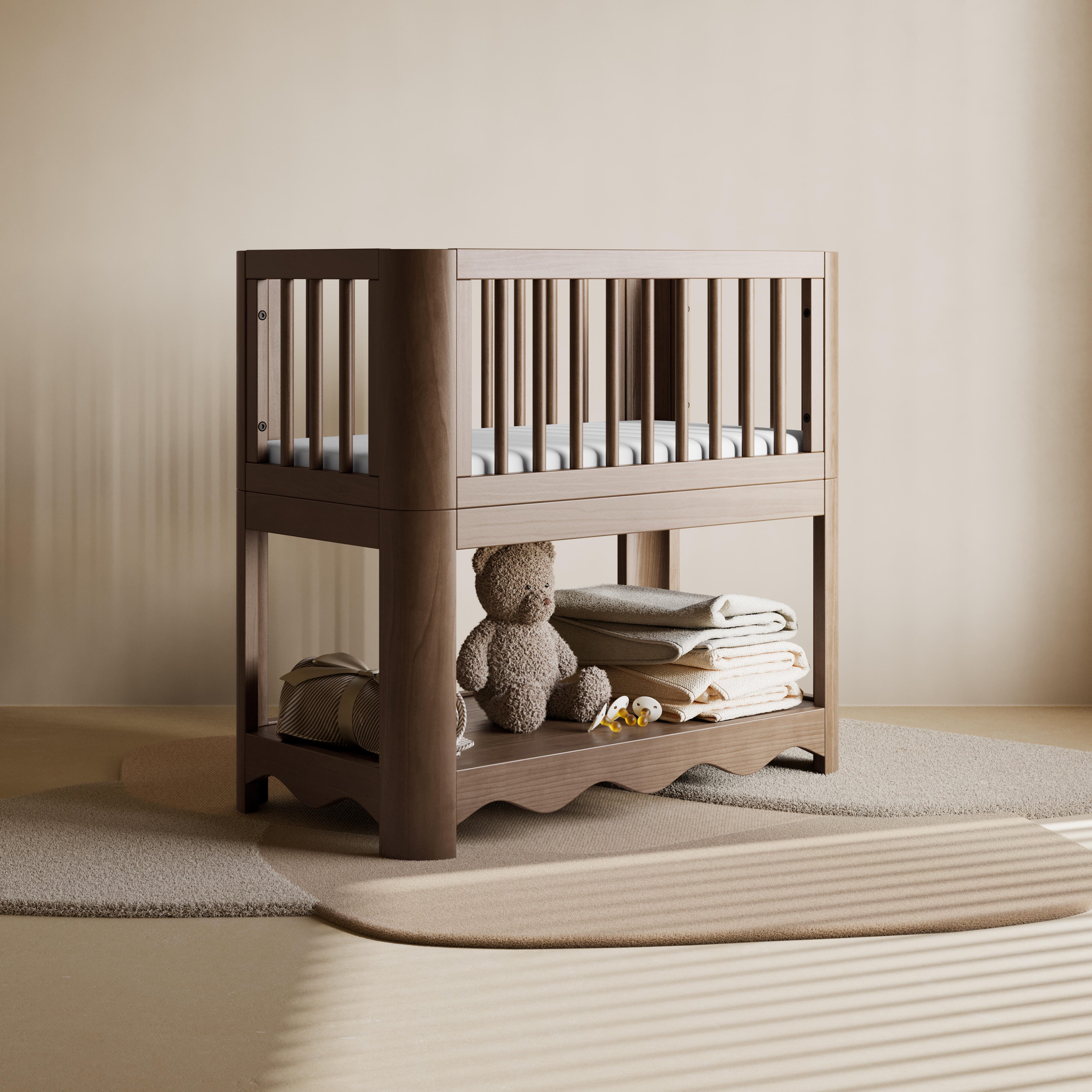 Storkcraft Casablanca 3-in-1 Convertible Bassinet, Hazelnut, rollover