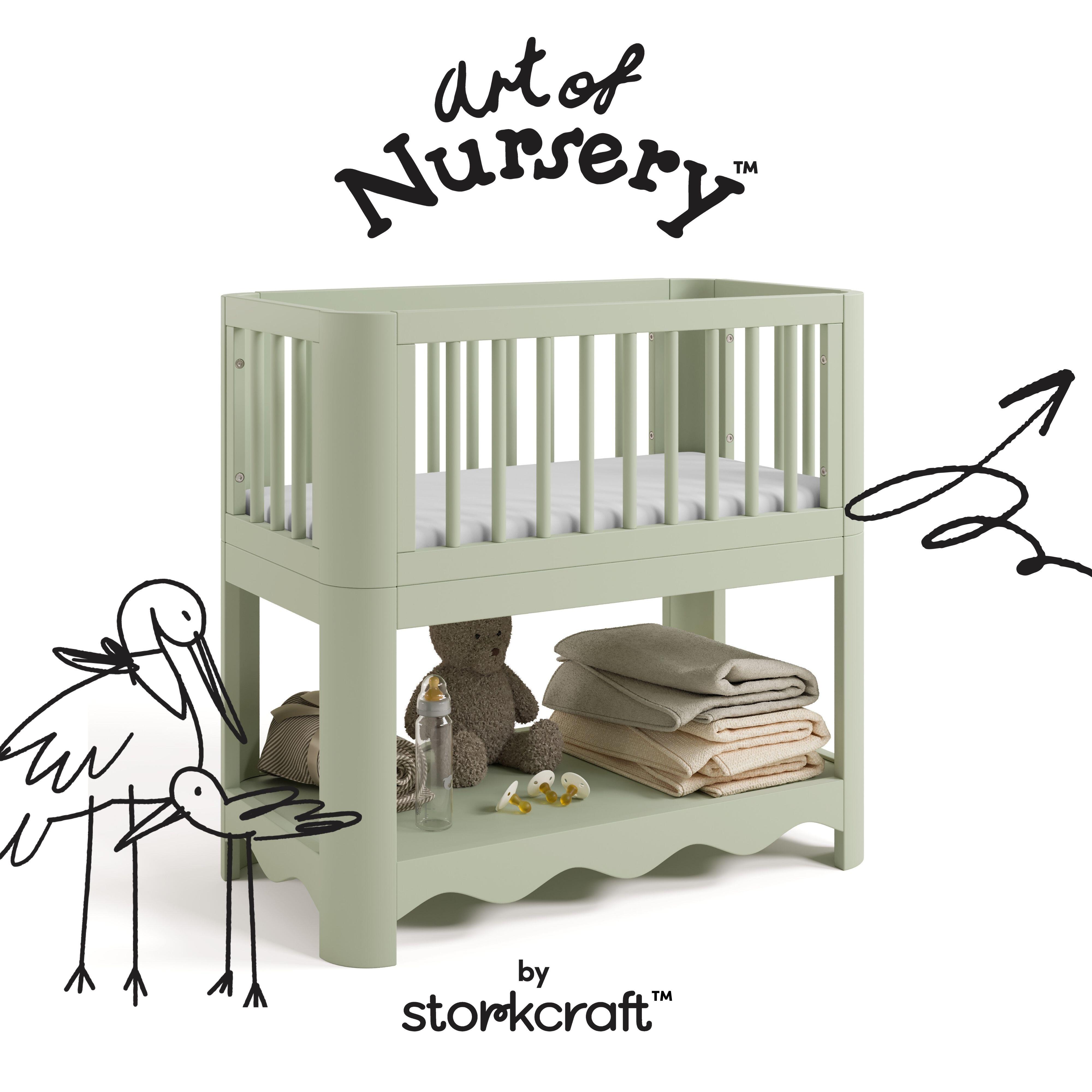 Storkcraft Casablanca 3-in-1 Convertible Bassinet, Sage, large