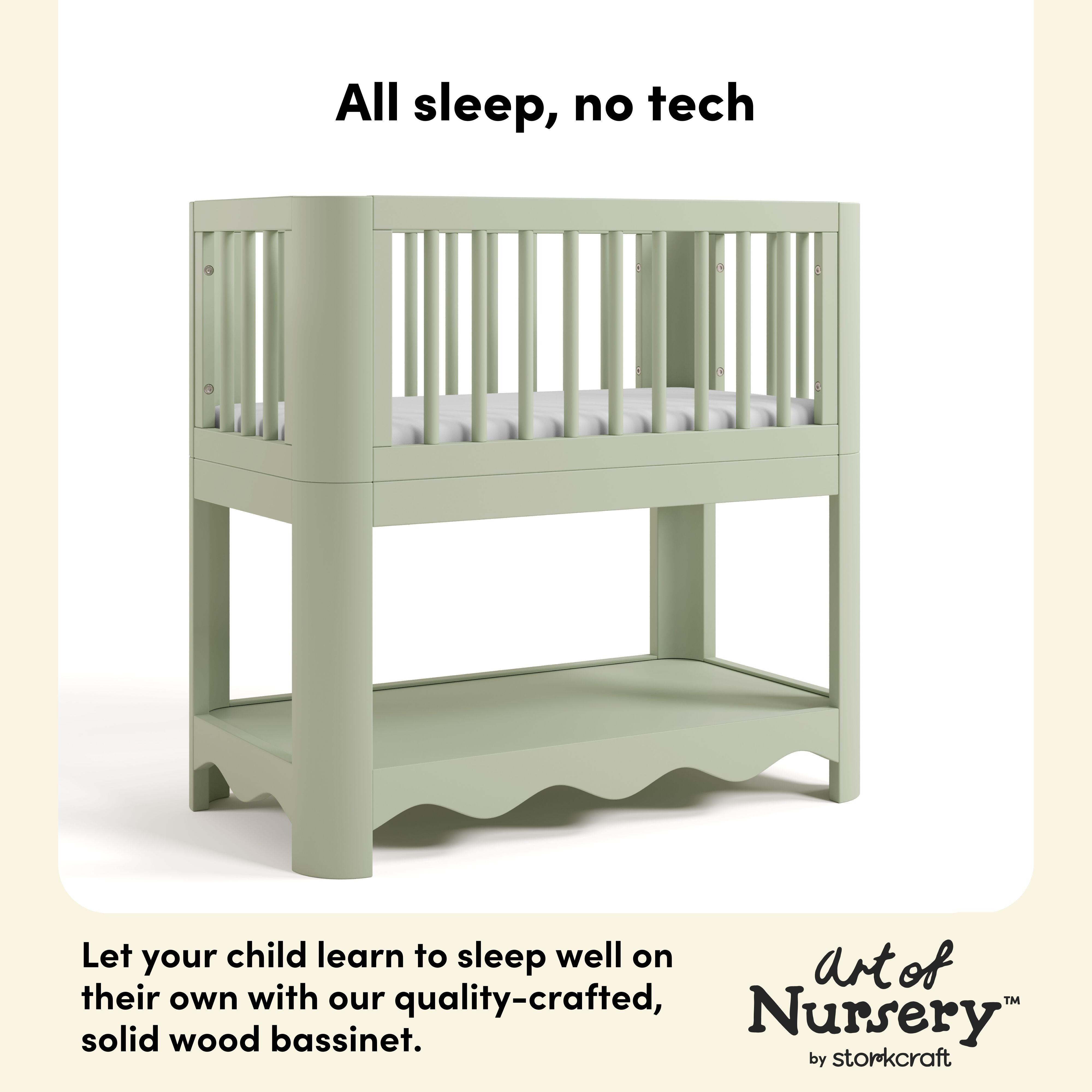 Storkcraft Casablanca 3-in-1 Convertible Bassinet, Sage, large