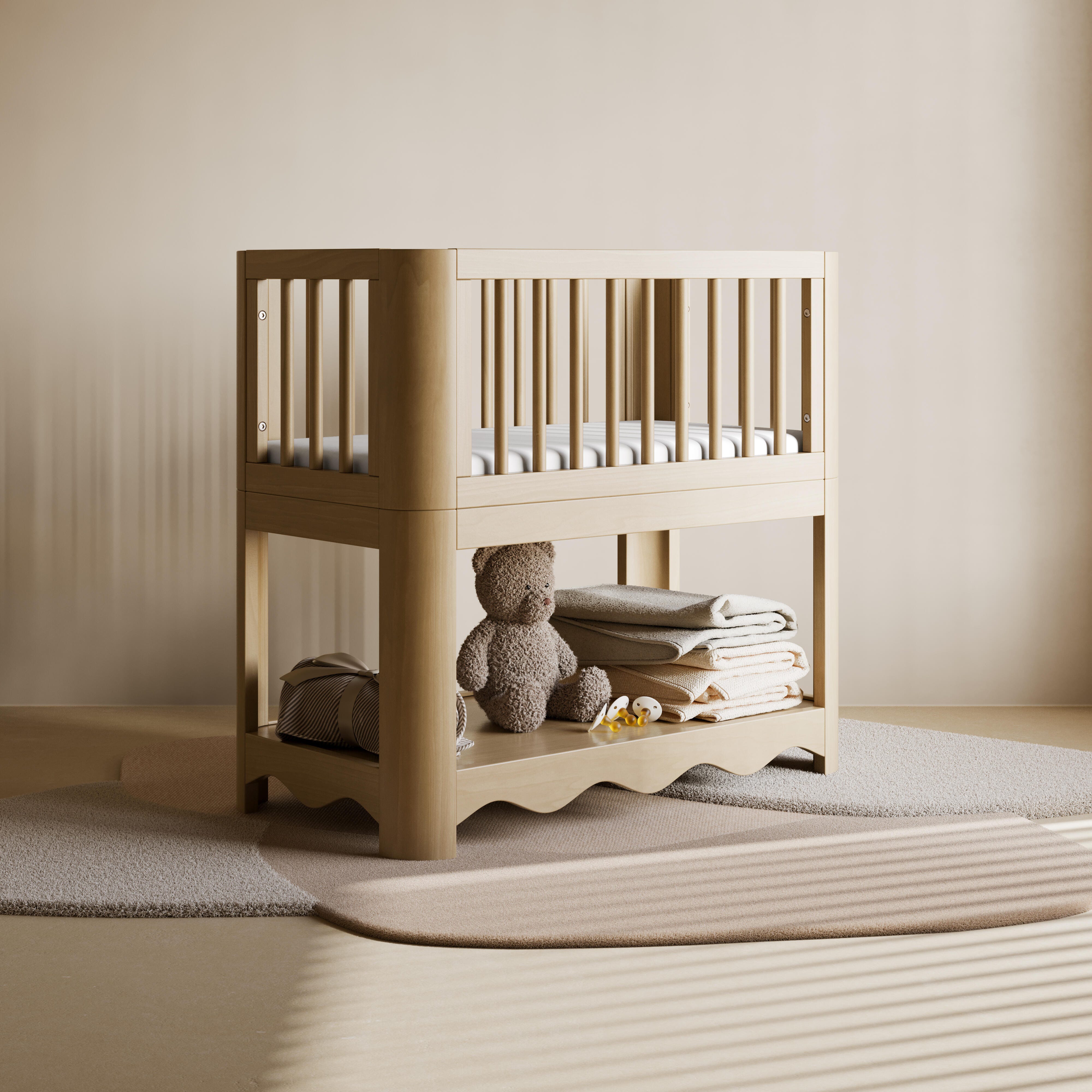 Storkcraft Casablanca 3-in-1 Convertible Bassinet, Driftwood, rollover