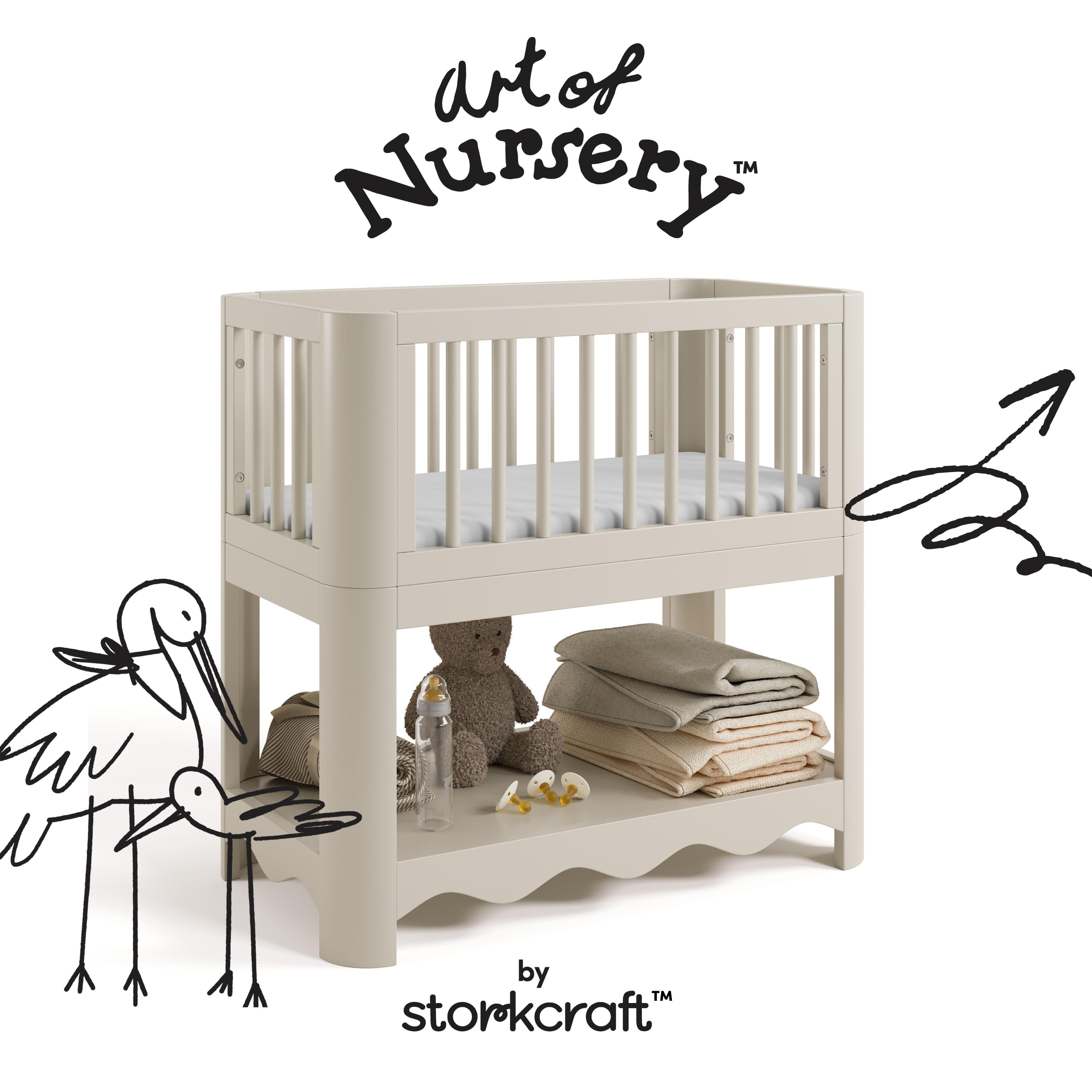 Storkcraft Casablanca 3-in-1 Convertible Bassinet, Frosted Oat, large