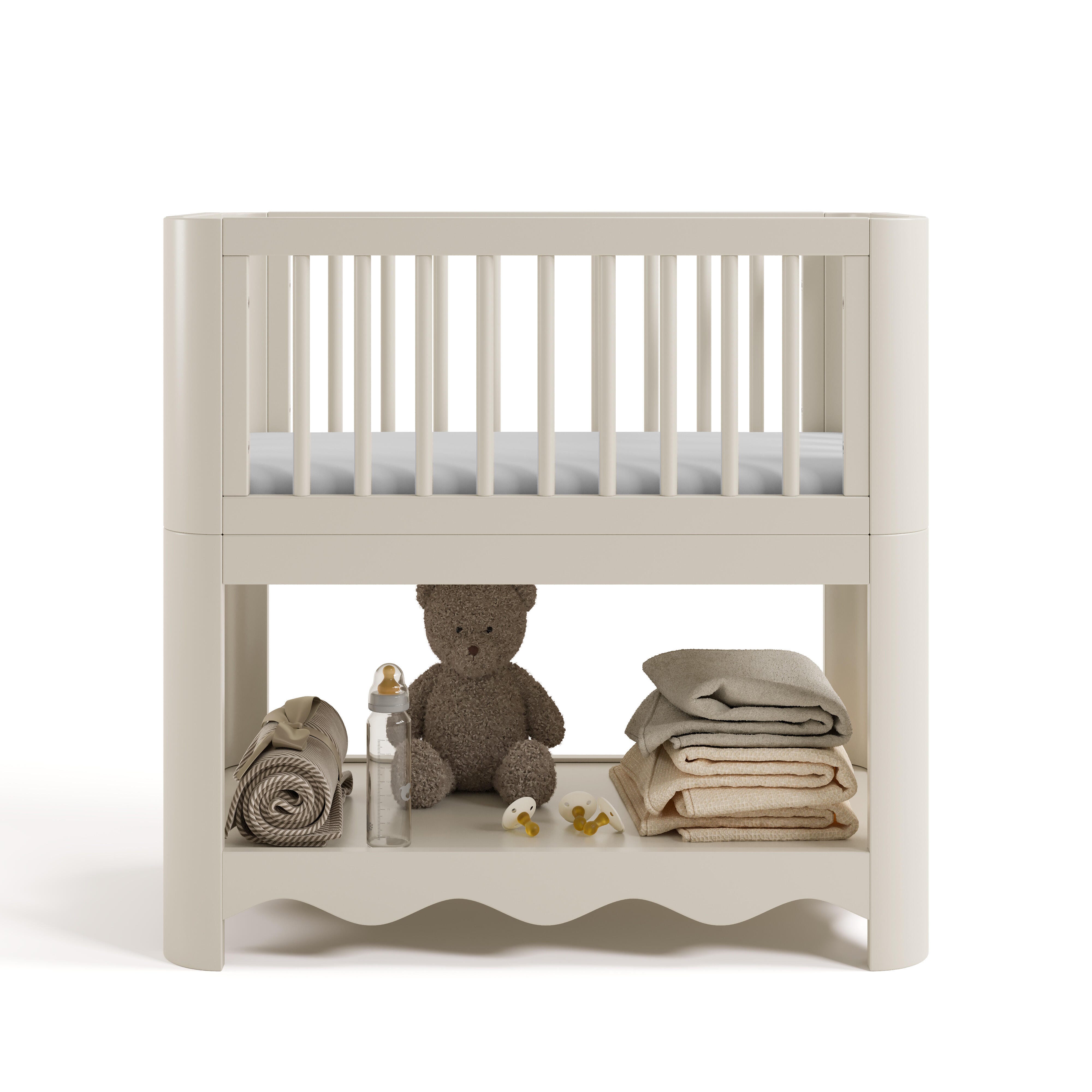 Storkcraft Casablanca 3-in-1 Convertible Bassinet, Frosted Oat, large