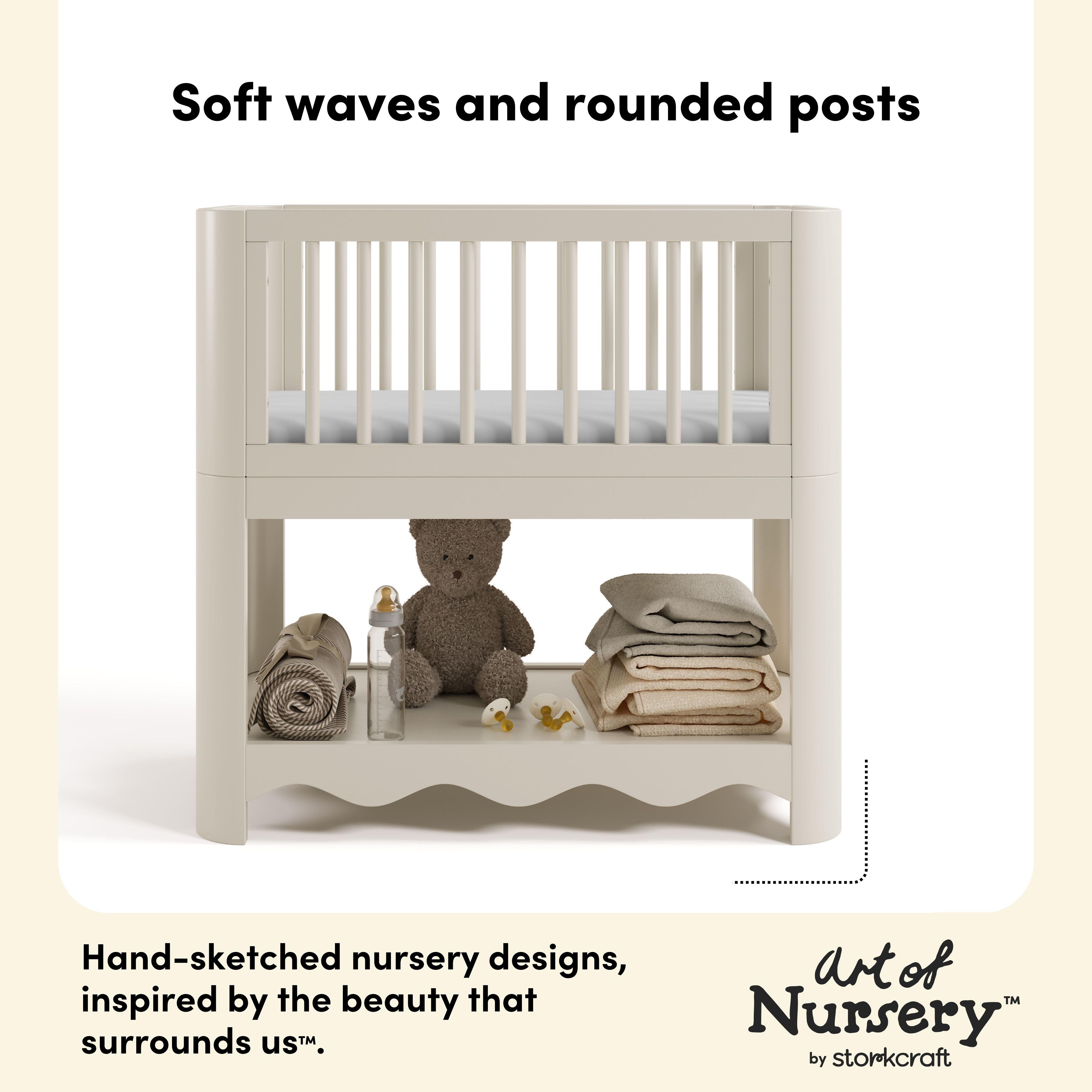 Storkcraft Casablanca 3-in-1 Convertible Bassinet, Frosted Oat, large