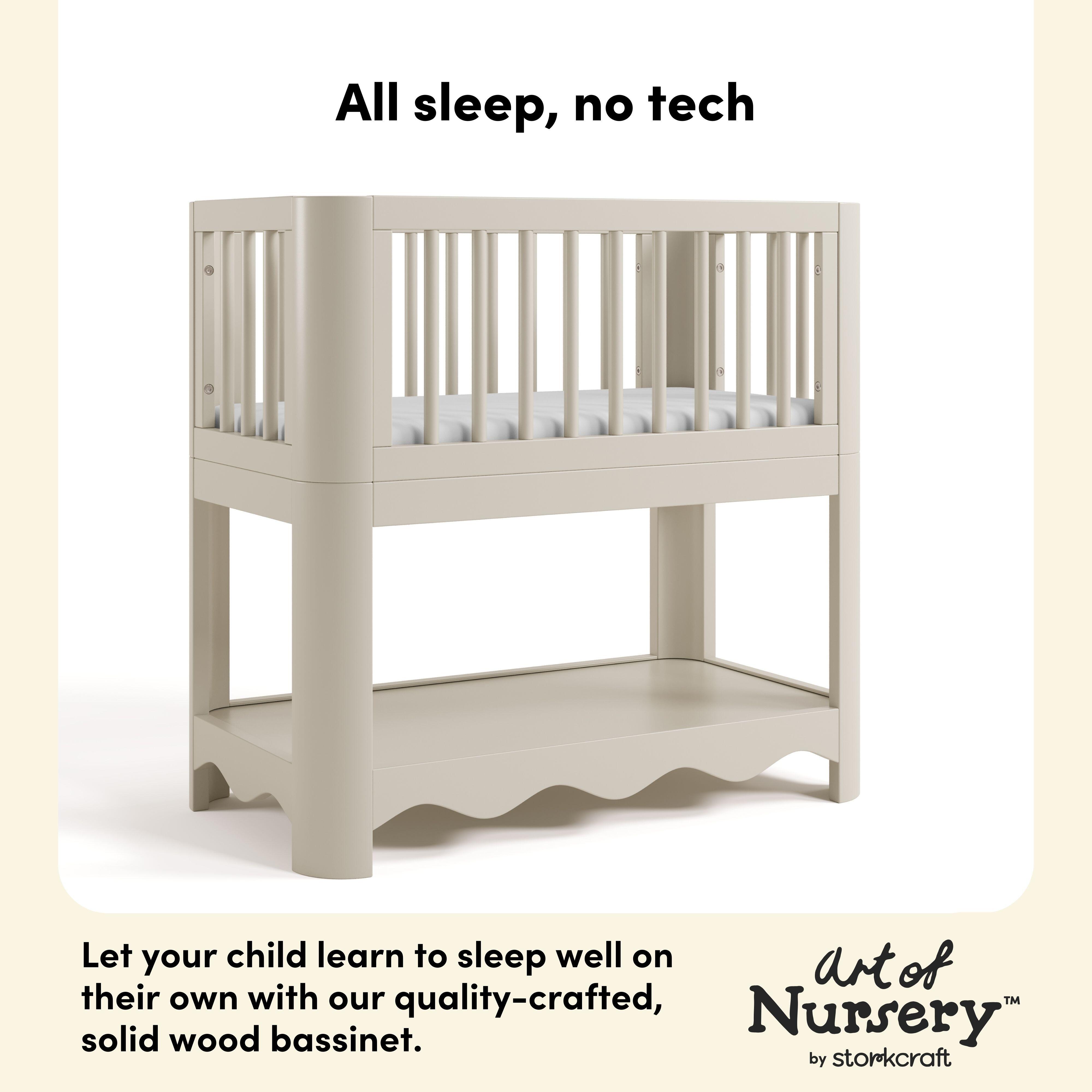 Storkcraft Casablanca 3-in-1 Convertible Bassinet, Frosted Oat, large