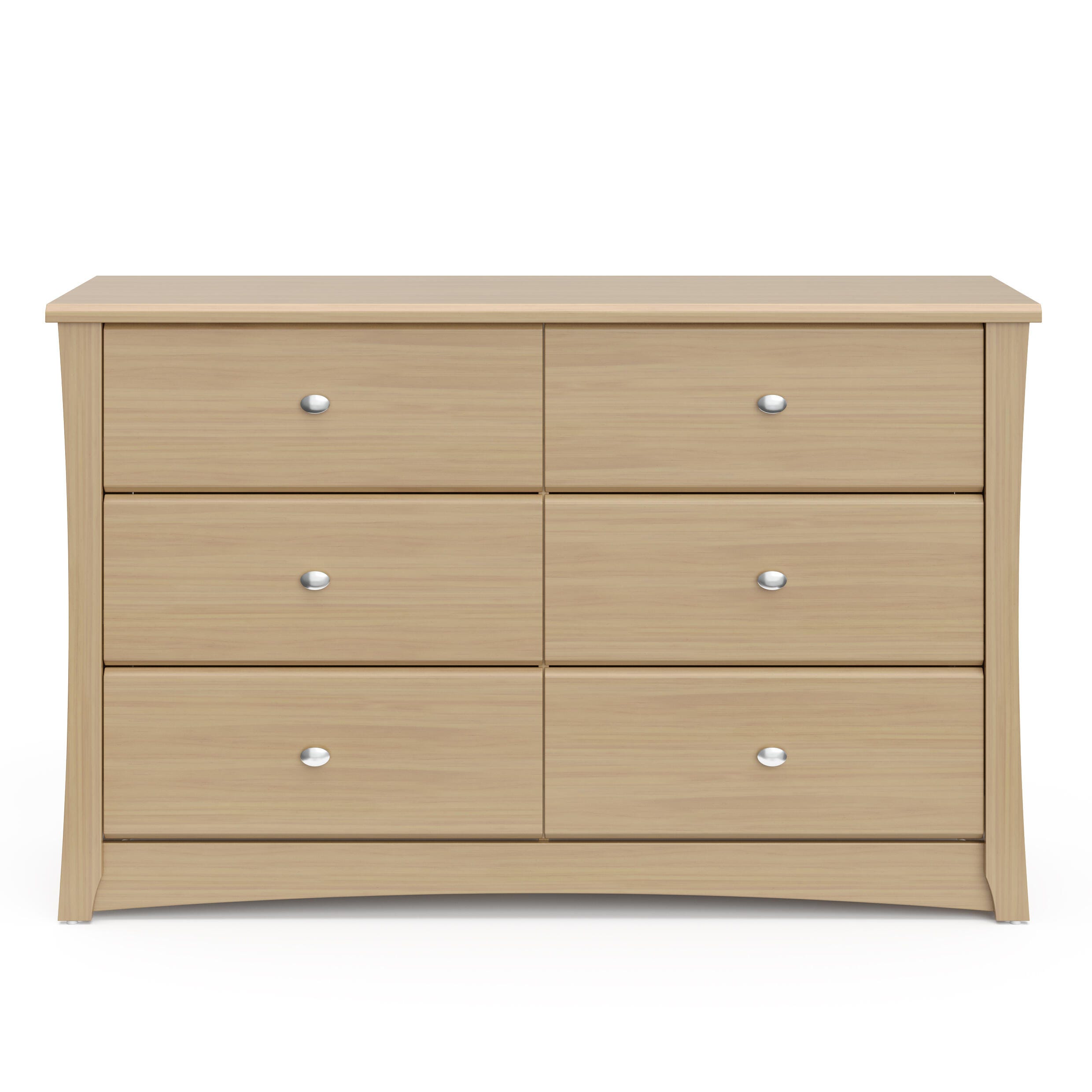 Storkcraft Crescent 6 Drawer Double Dresser, Driftwood, large