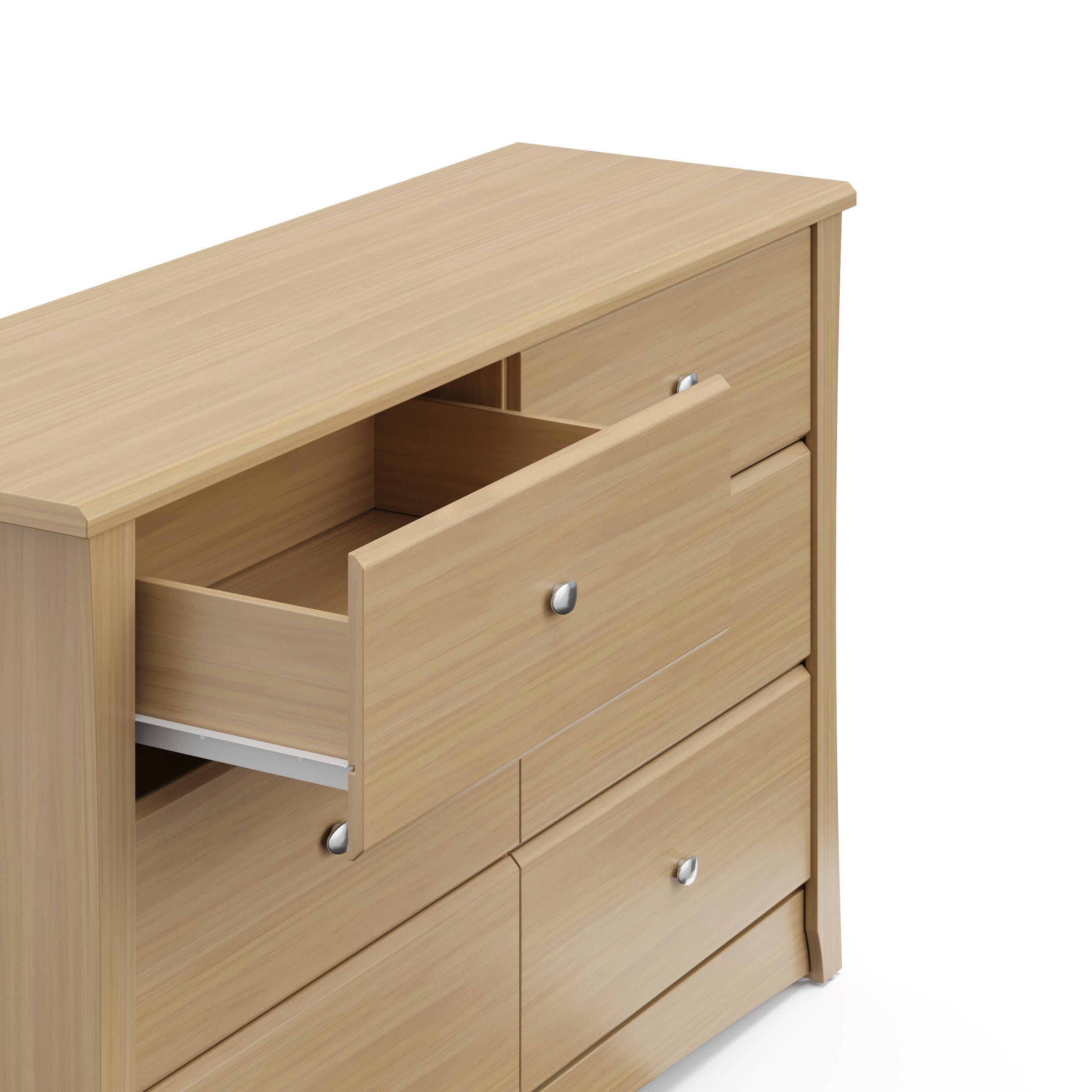 Storkcraft Crescent 6 Drawer Double Dresser, Driftwood, large