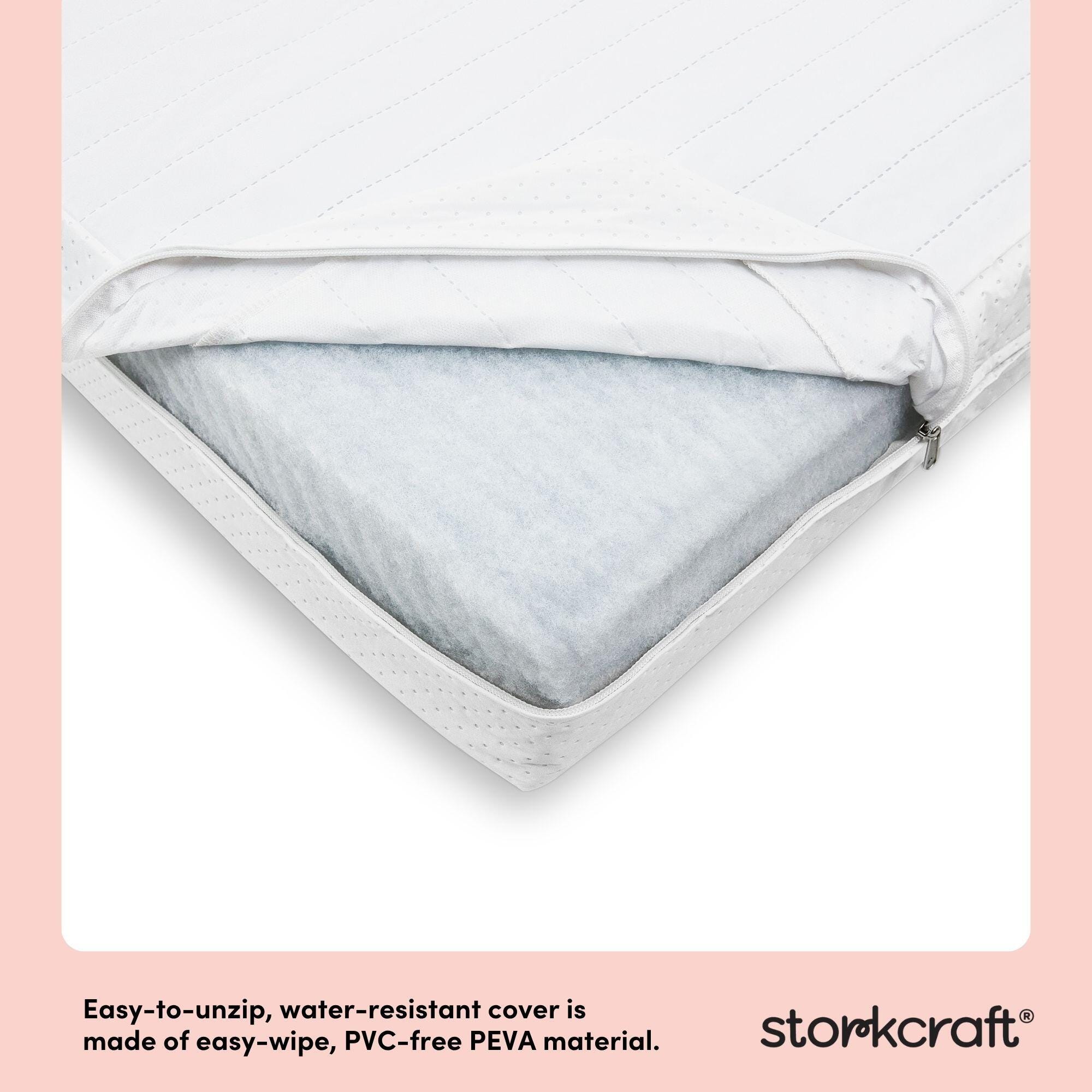Storkcraft Grow-with-Me Waterproof Dual-Sided Crib & Toddler Mattress, , rollover