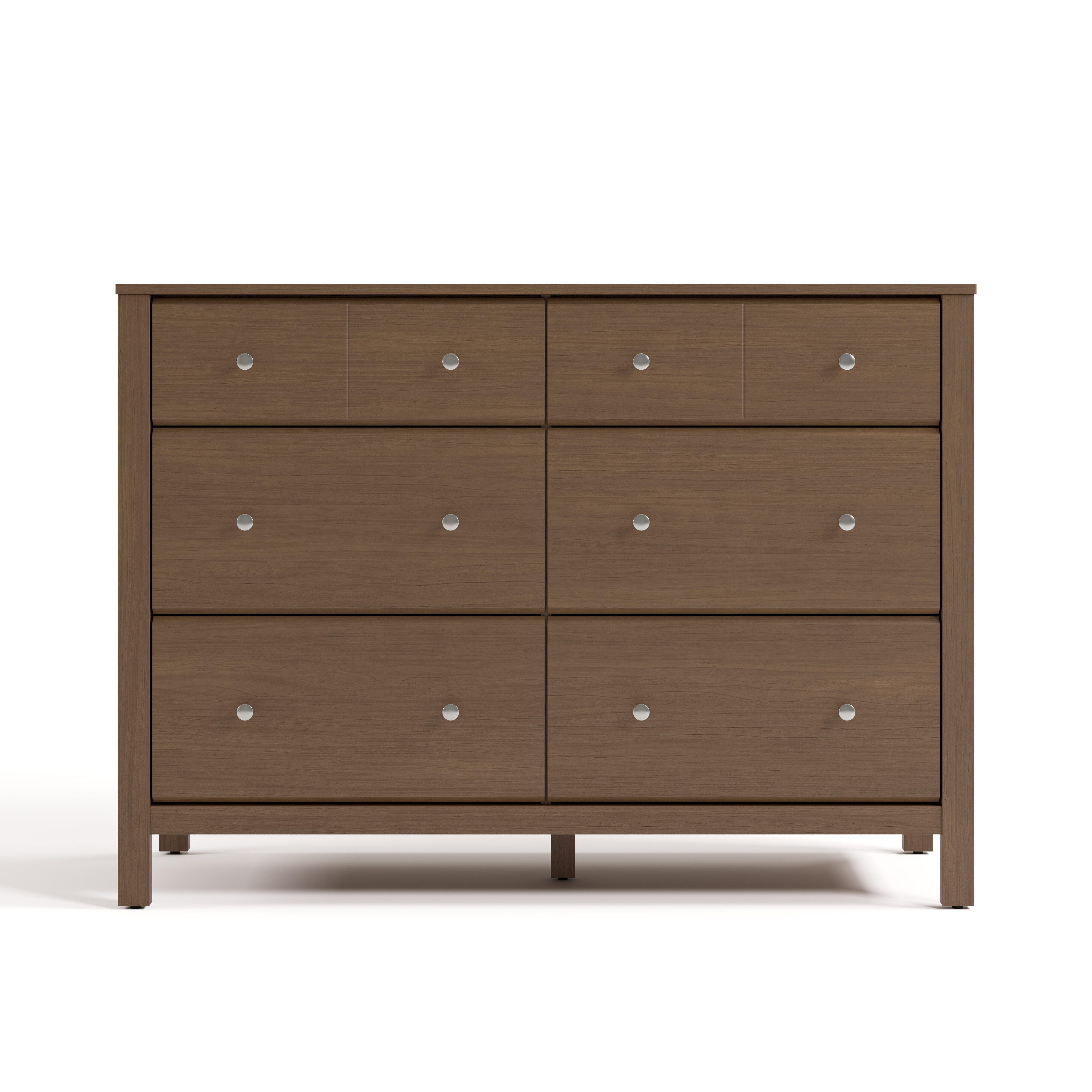 Storkcraft Horizon 6 Drawer Double Dresser, Hazelnut, large