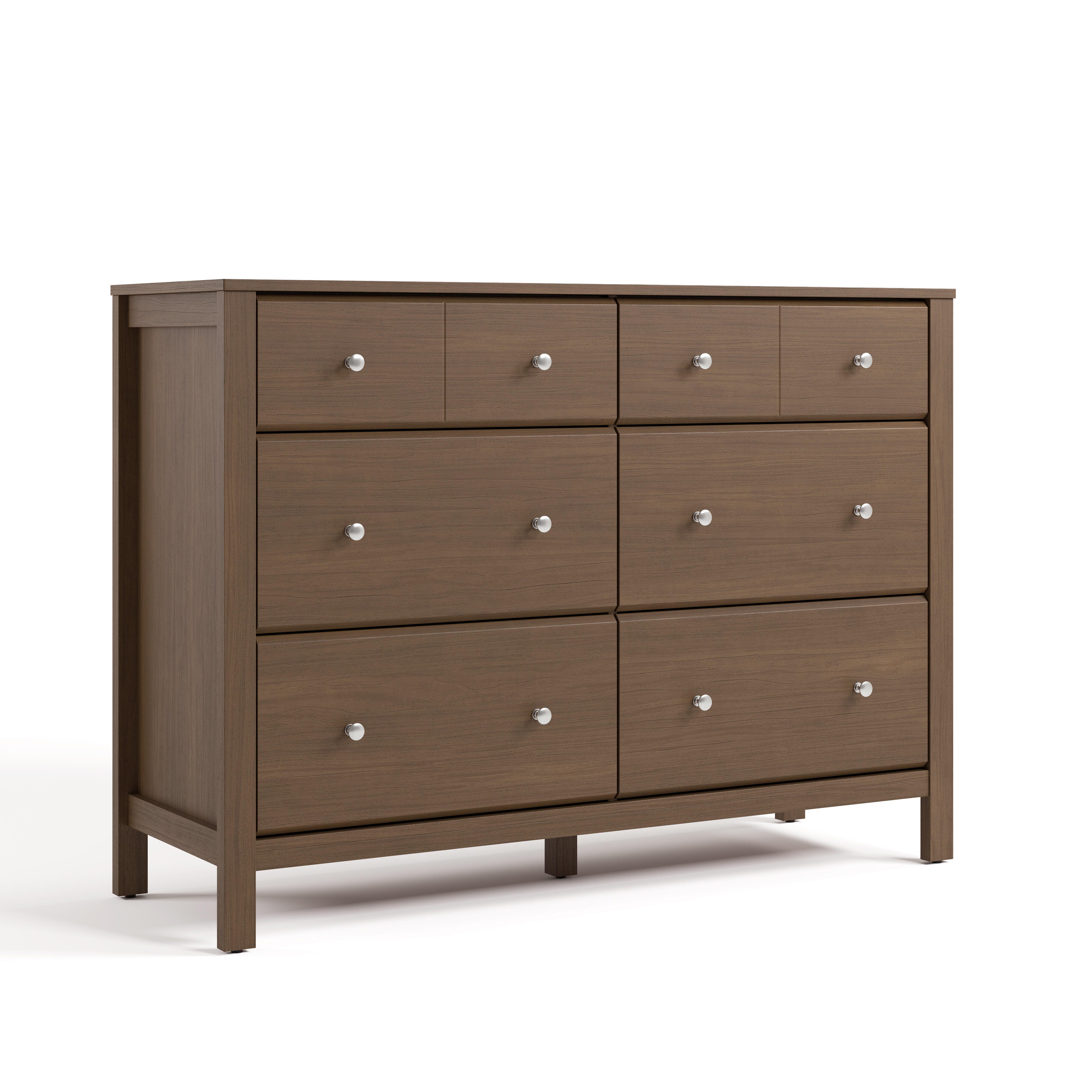 Storkcraft Horizon 6 Drawer Double Dresser, Hazelnut, large
