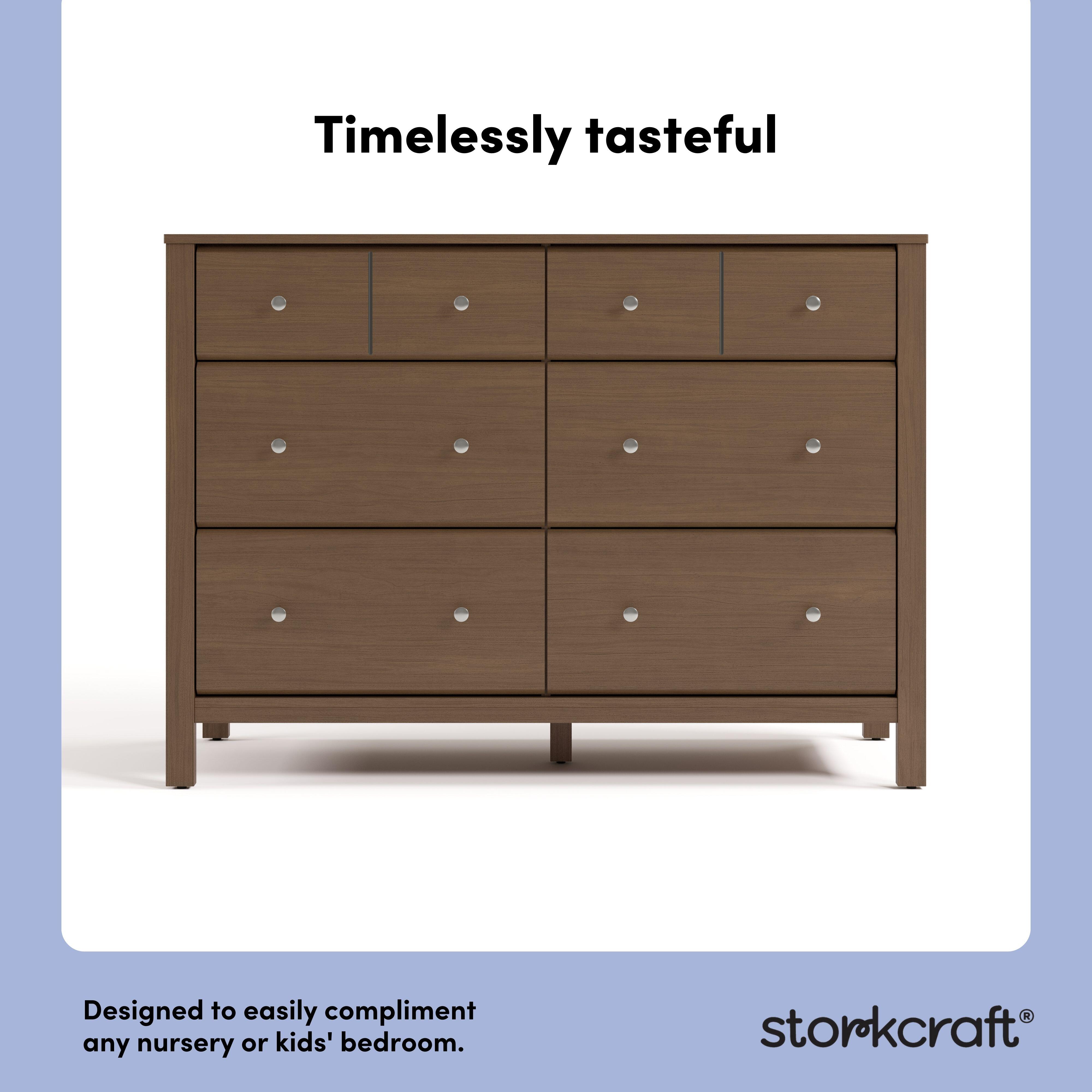Storkcraft Horizon 6 Drawer Double Dresser, Hazelnut, large