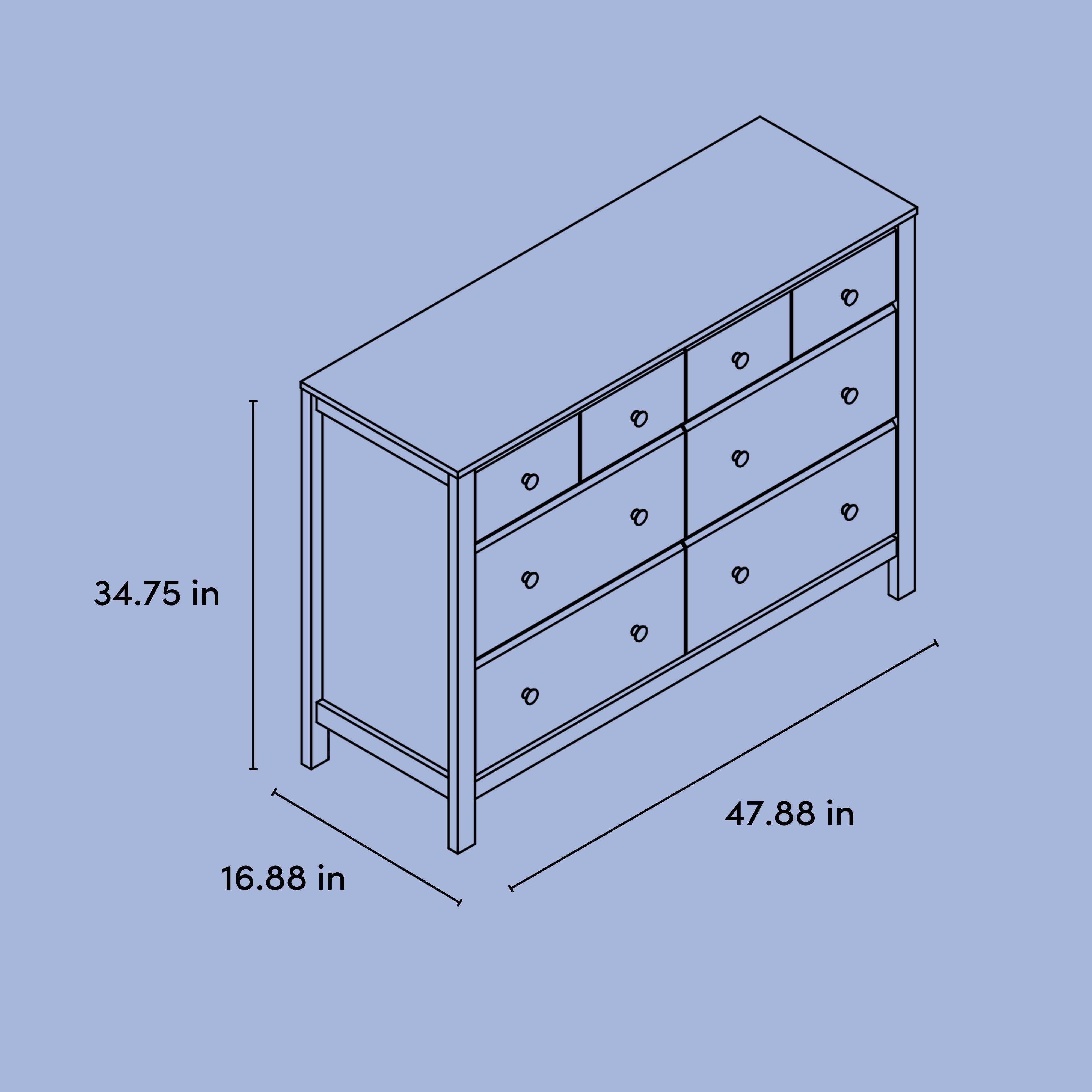 Storkcraft Horizon 6 Drawer Double Dresser, Hazelnut, large